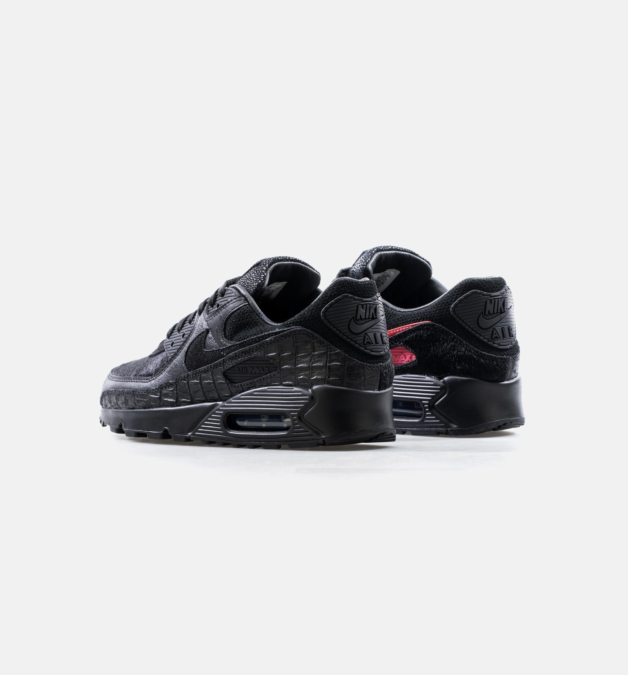Air Max 90 QS Mashup Mens Running Shoe - Black/Red Nike Air Max Classic Shoes