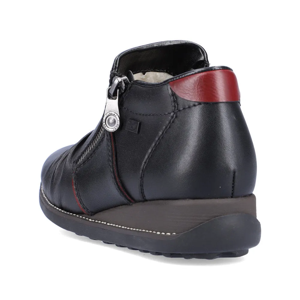 44266-00 Black/Wine Zip RTex Cold Weather Casual Shoes