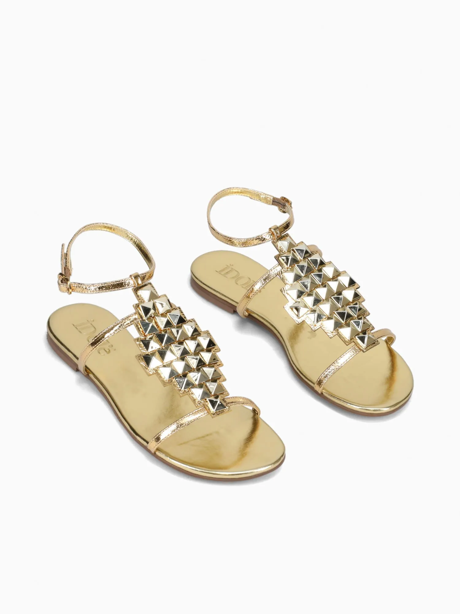 Tianna Gold Metal Bala Casual Shoes Images