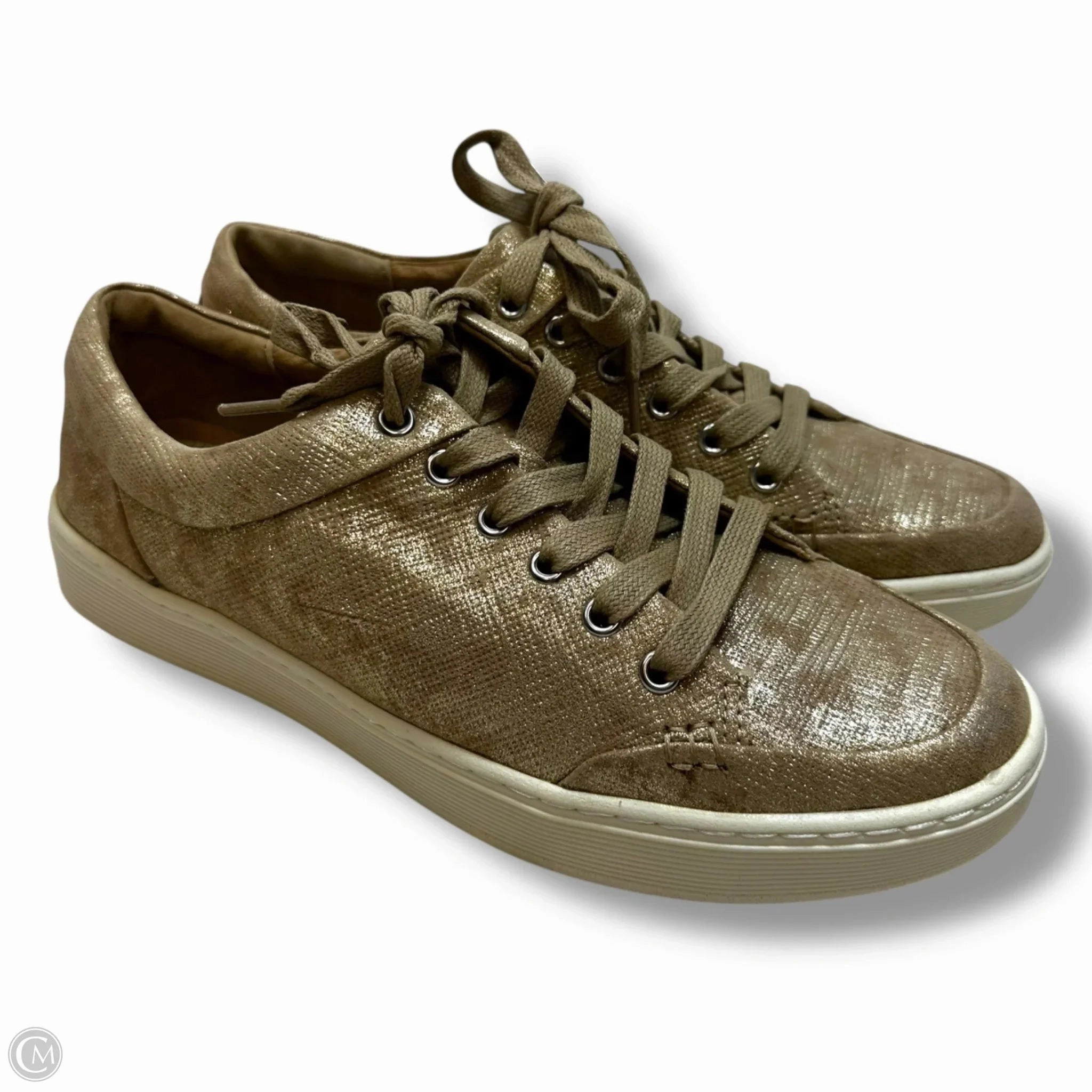 Shoes Sneakers By Sofft In Gold, Size: 11 Cortez Basic Leather Casual Shoe