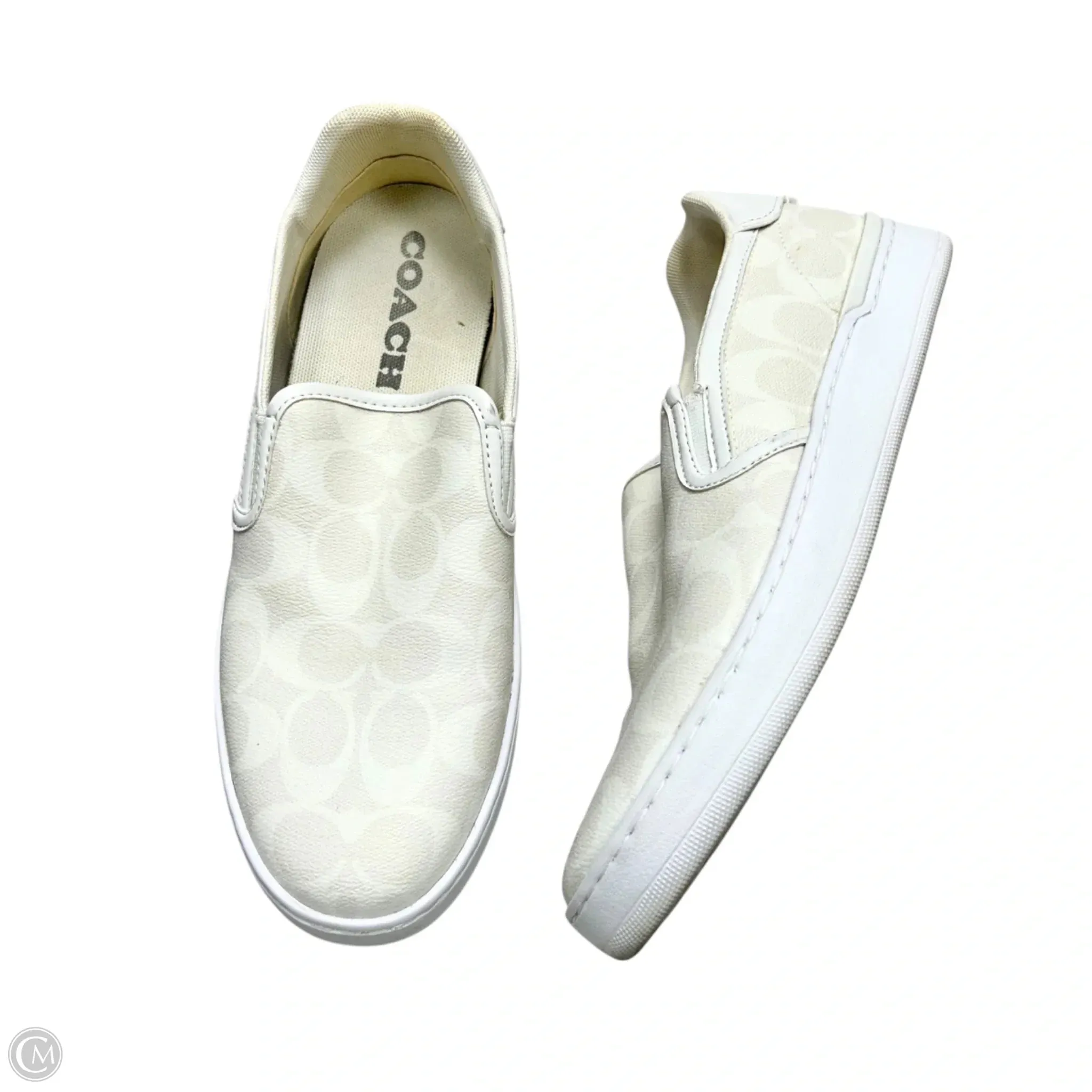 Shoes Designer By Coach In Ivory, Size: 11 Casual White Shoes For Men