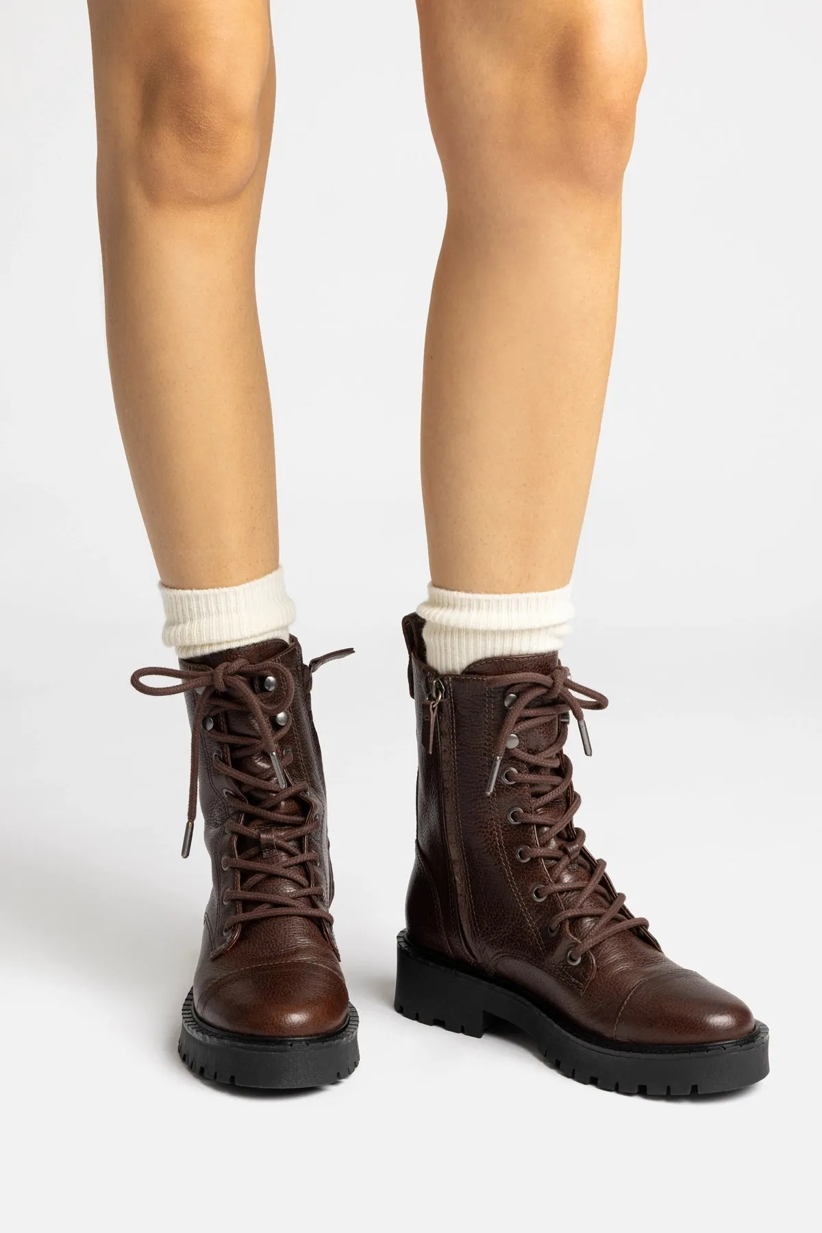 Jika Tabi Boots Trinity Boot In Brown Leather