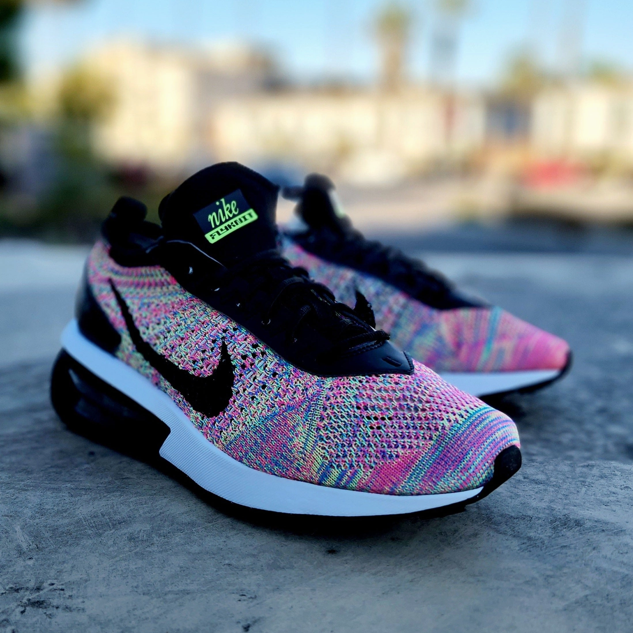 Women Nike Air Max Flyknit Racer Multi-Color Nike Interact Run Running Shoes