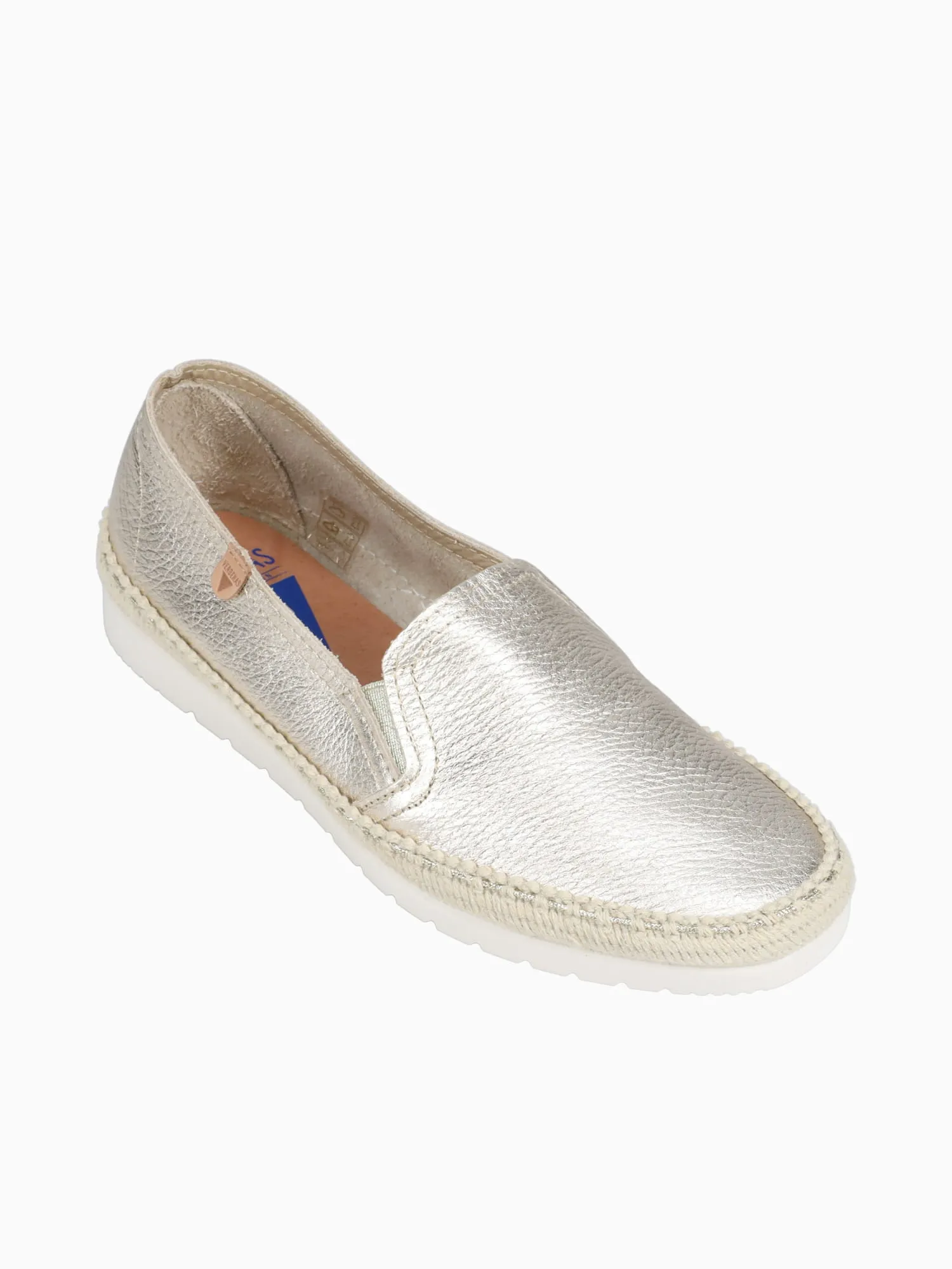 Casual Shoes Italian Nuria Oro Metal Leather