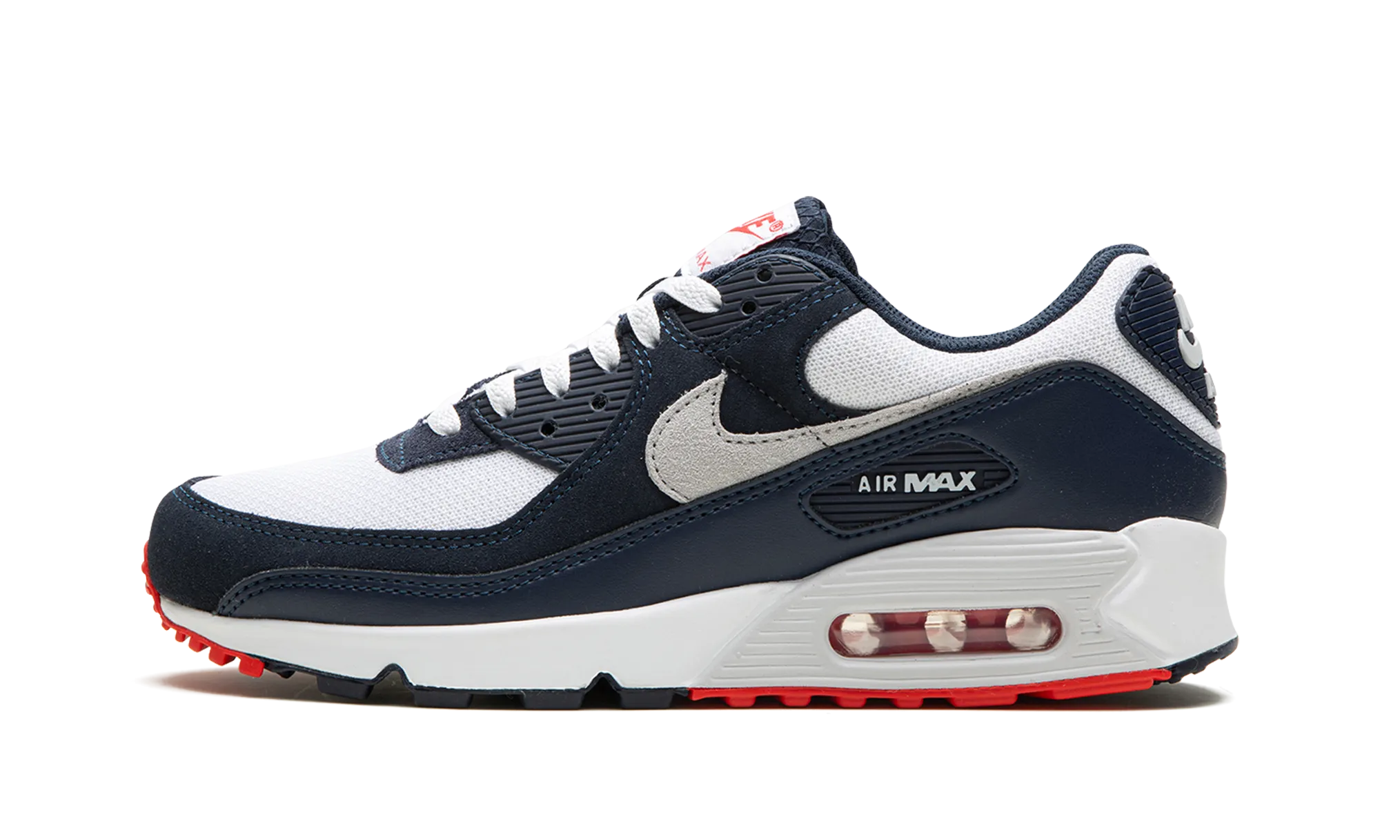 Neon Nike Running Shoes Air Max 90 "Navy / Crimson"