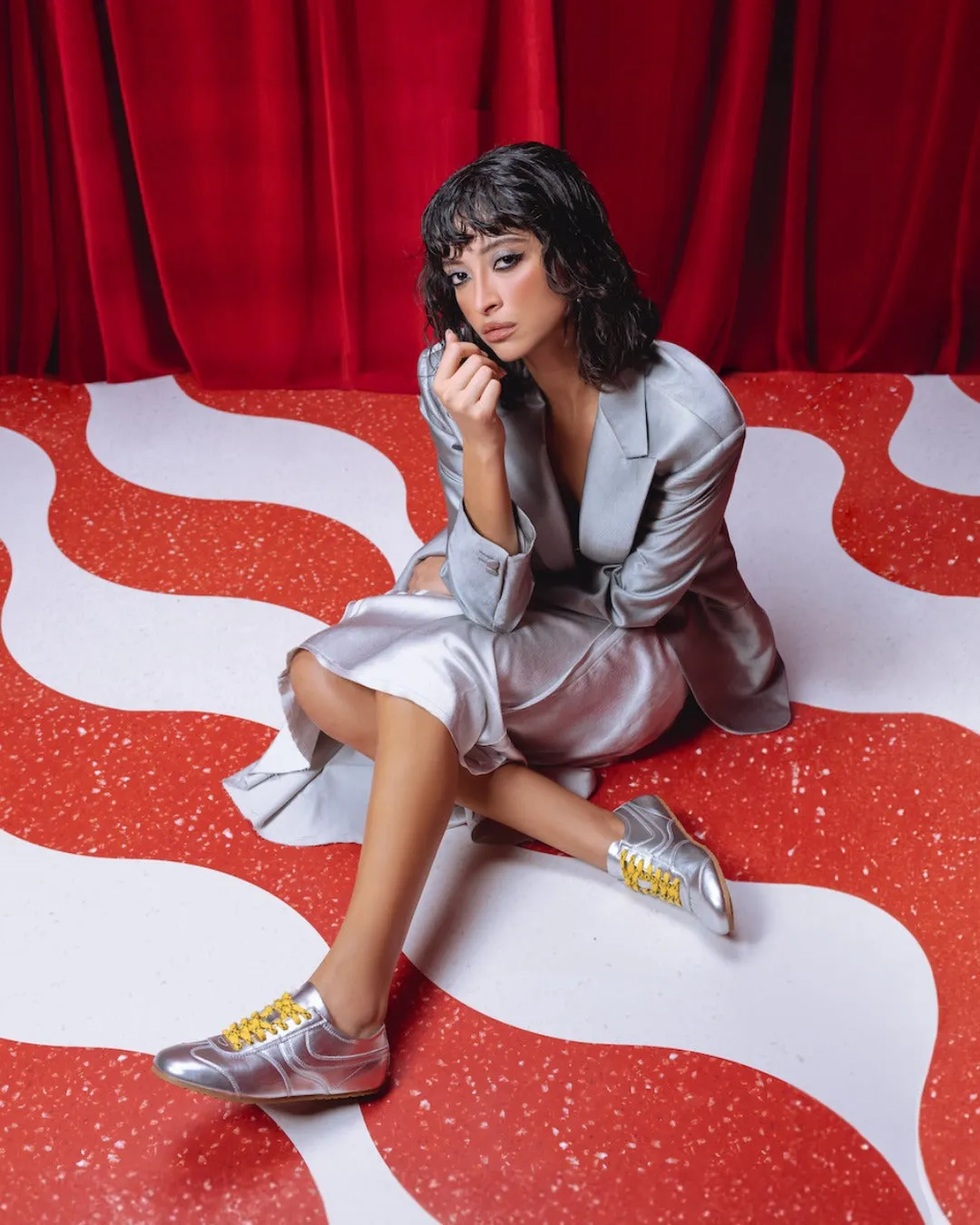 Becca Silver Action Leather Casual Brand Shoes