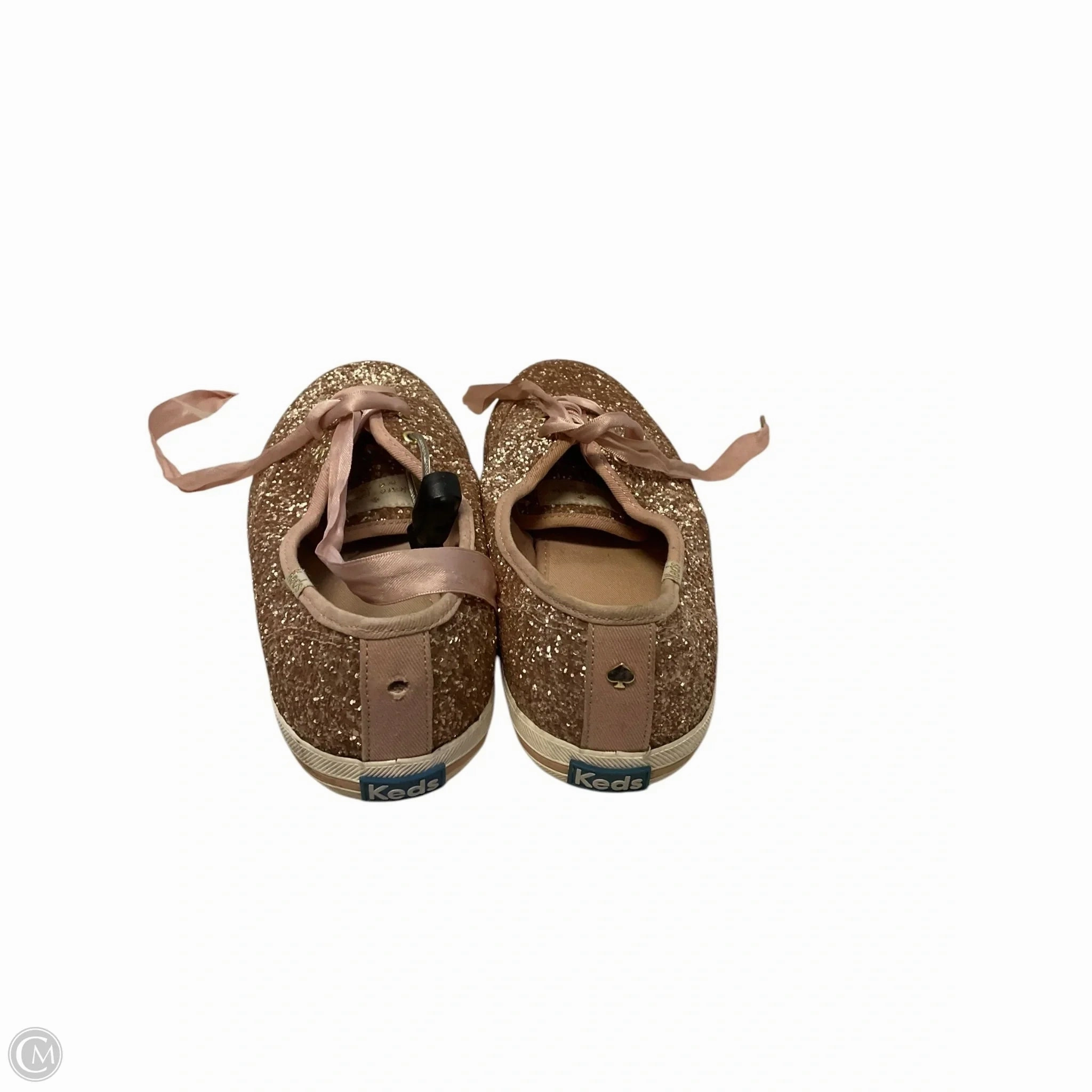 Formal Wear With Casual Shoes Shoes Designer By Kate Spade In Gold, Size: 10