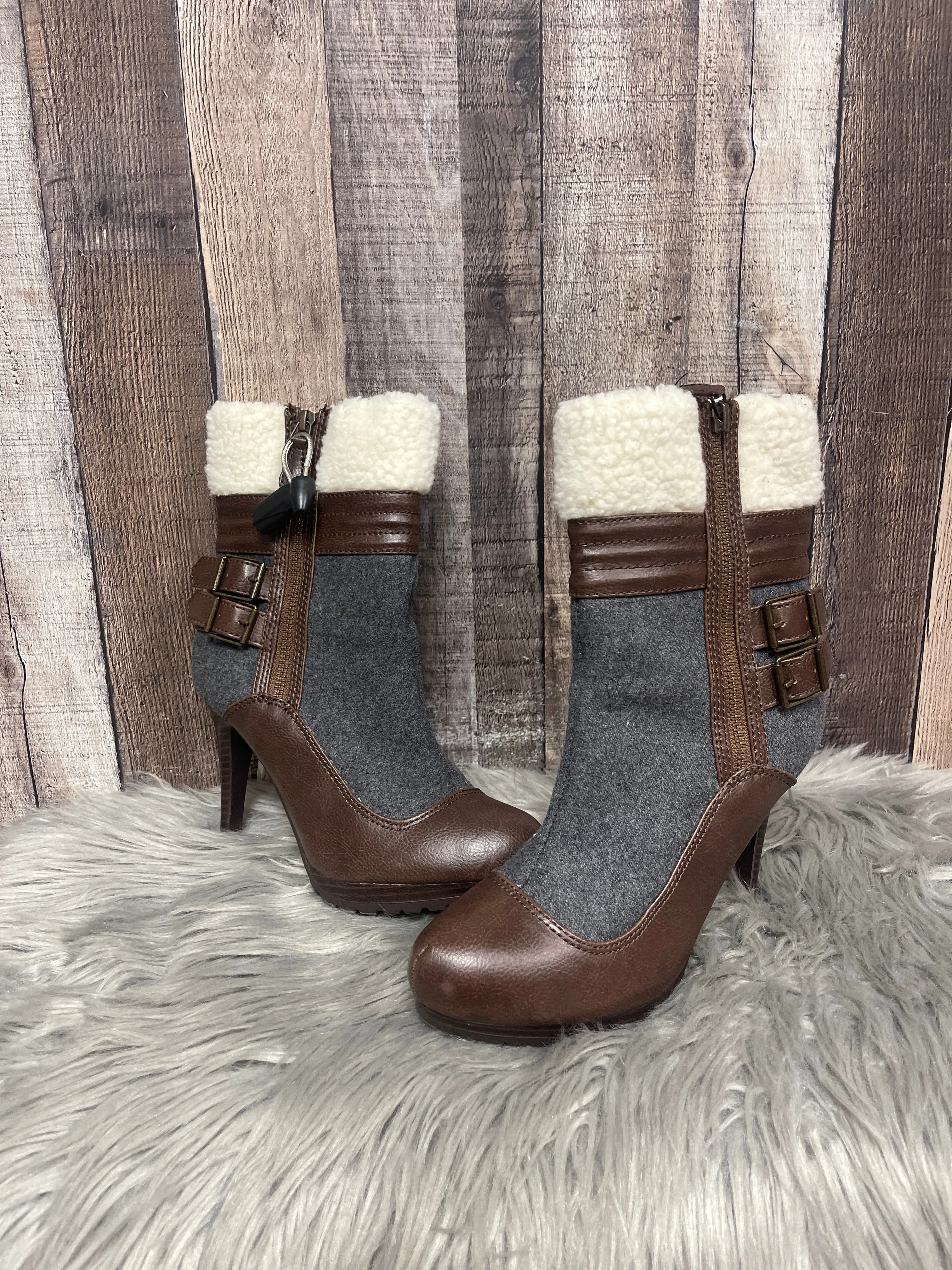 Rubber Boots Hunter Boots Ankle Heels By Elle In Multi-colored, Size: 7.5