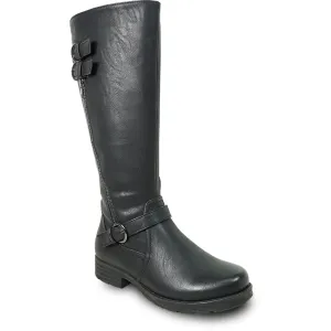 VANGELO Canada Waterproof Women Boot HF2607 Knee High Winter Fur Casual Boot Black Wide Calf Mongolian Stallion Boots