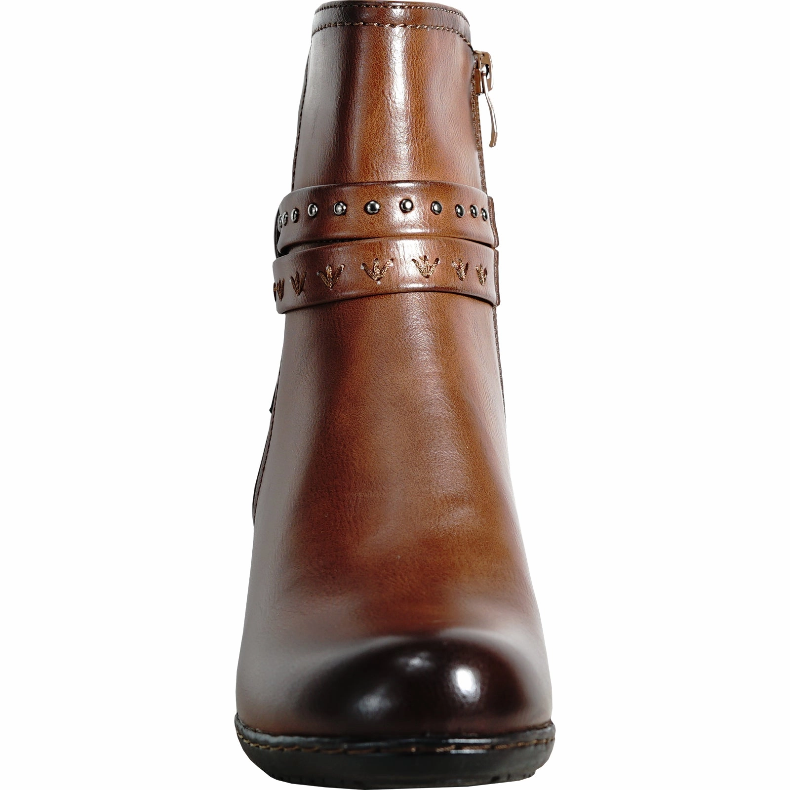 VANGELO Women Boot HF5428 Ankle Dress Boot BROWN Victorian Lace Up Boots