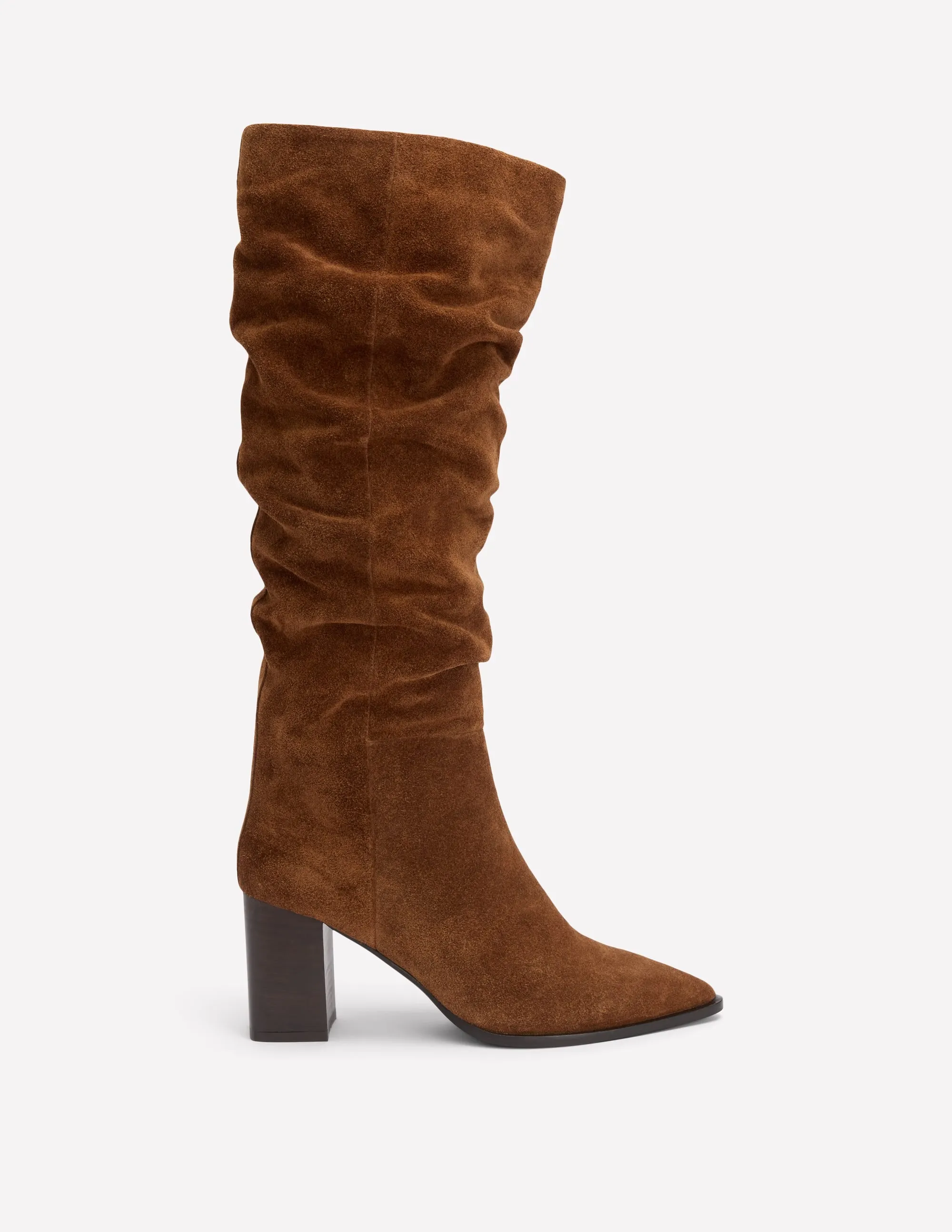 Vera Block Heel Point Boots-Tan Macie Bean Boots