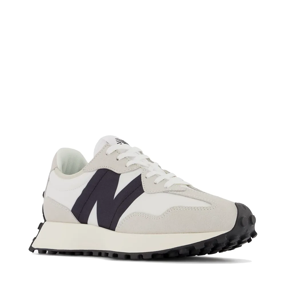 New Balance Women's 327 Lifestyle Sneaker in Sea Salt with White and Black Images Of New Balance Shoes