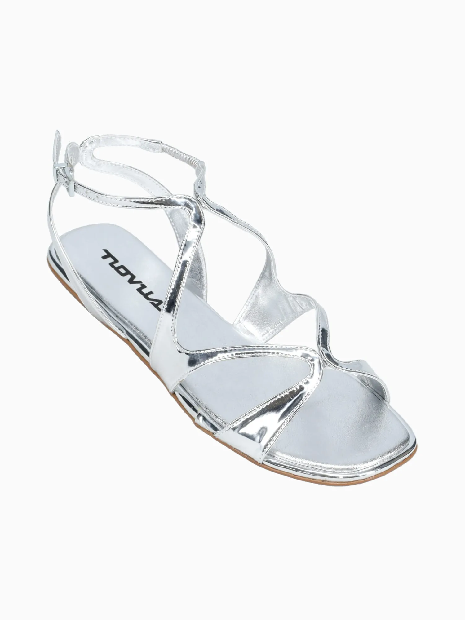 Raquel Silver Spechio Closed Toe Shoes Business Casual