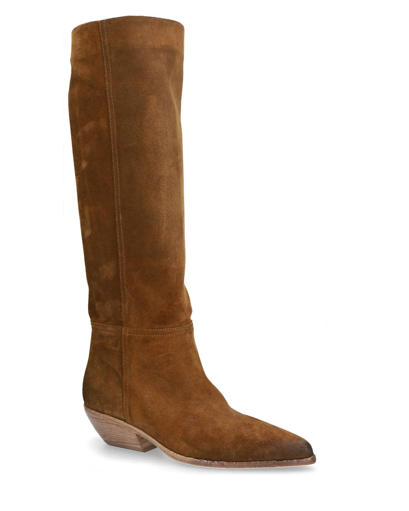 Camping Boots Western Knee High Boot Tan Suede E4522