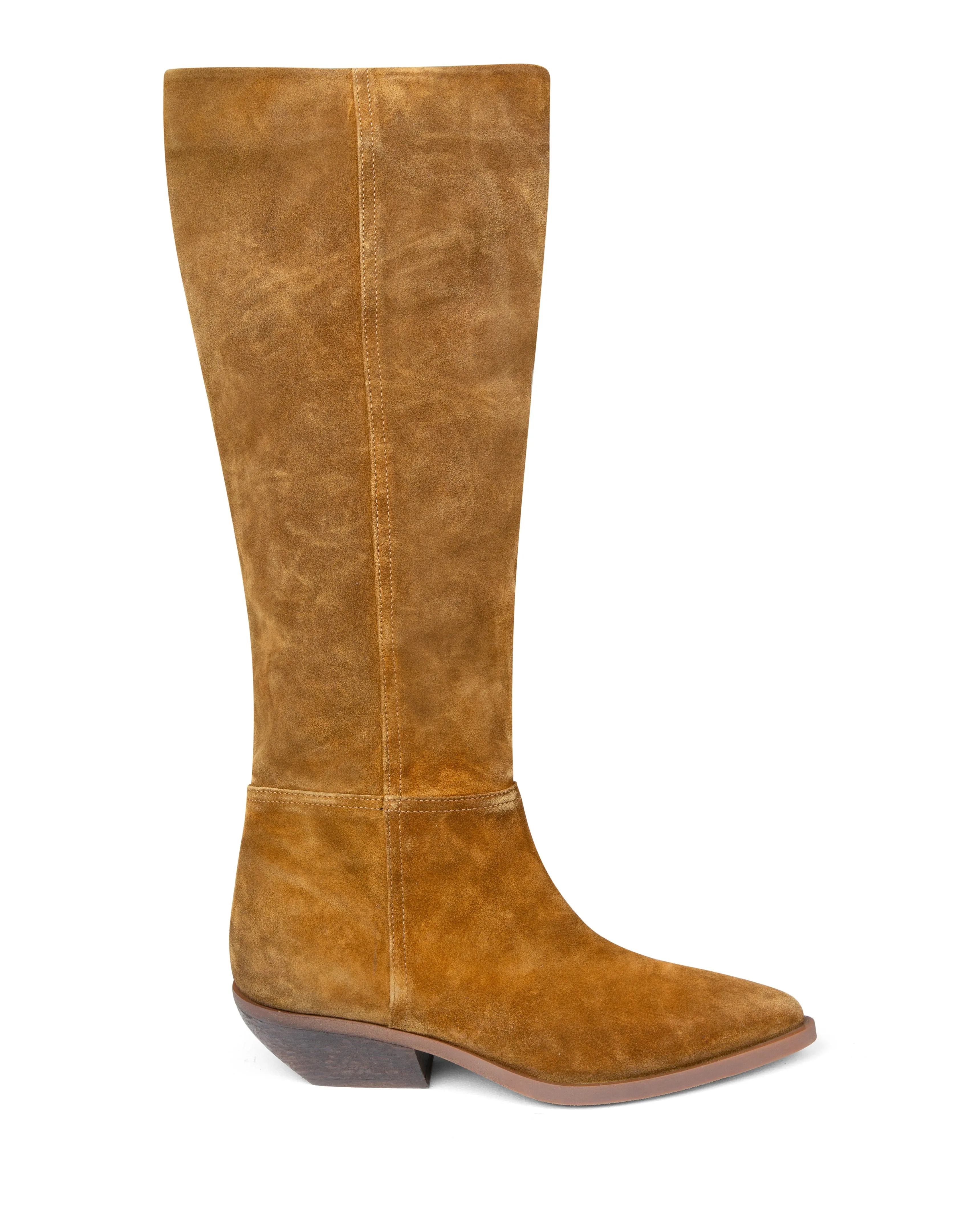 Western Knee High Boot Tan Suede E4522 Riding Horse Boots