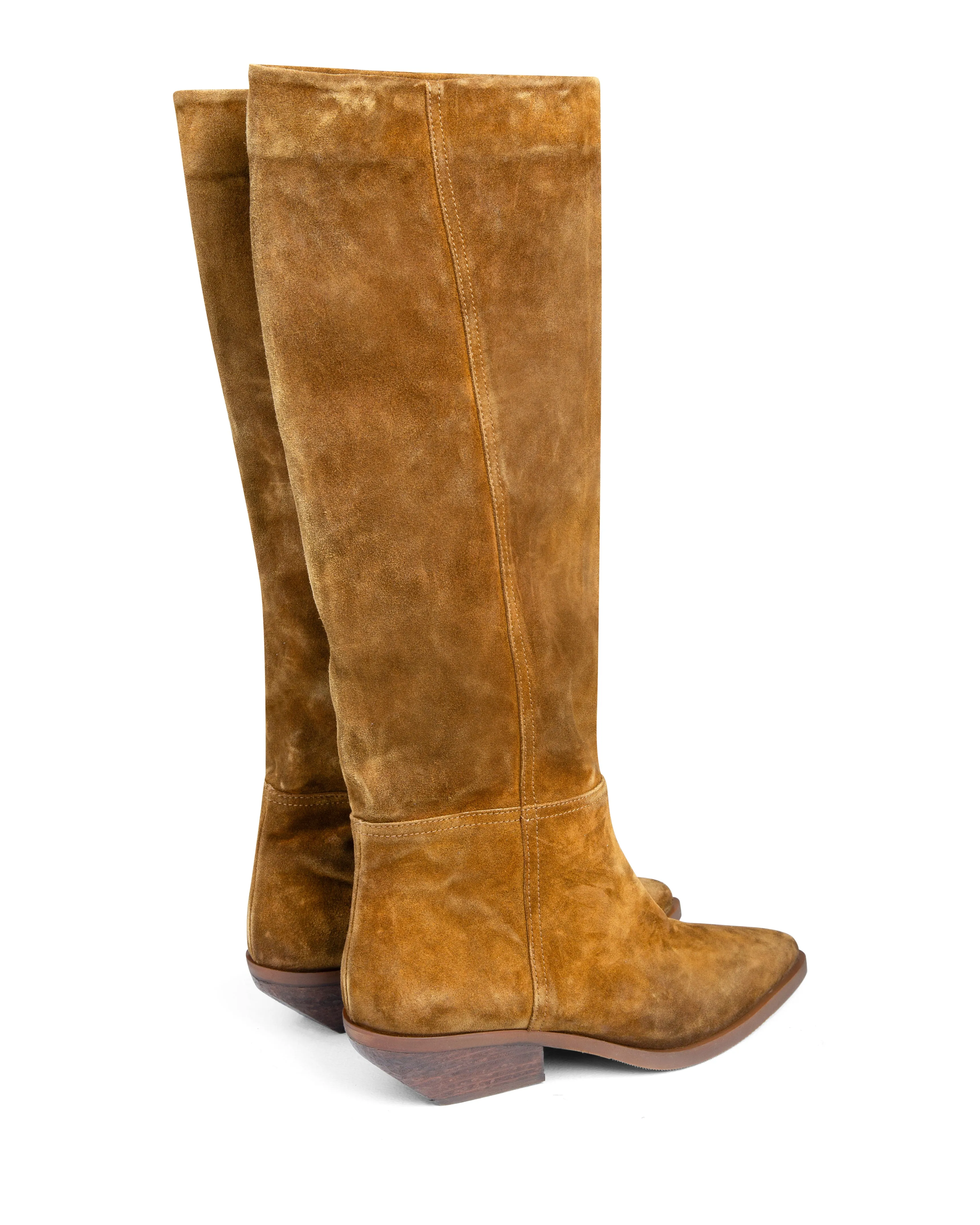 Ultralight Wading Boots Western Knee High Boot Tan Suede E4522