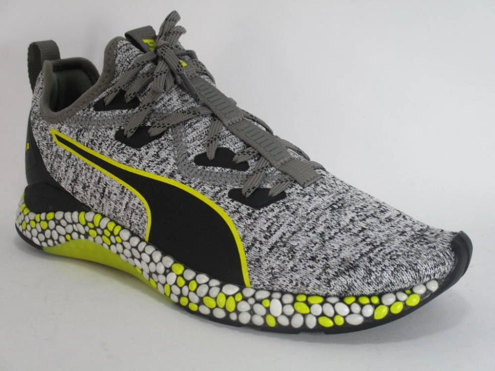 Puma scarpa sneakers da uomo Hybrid Runner 191111 11 nero bianco giallo Man In Sneakers