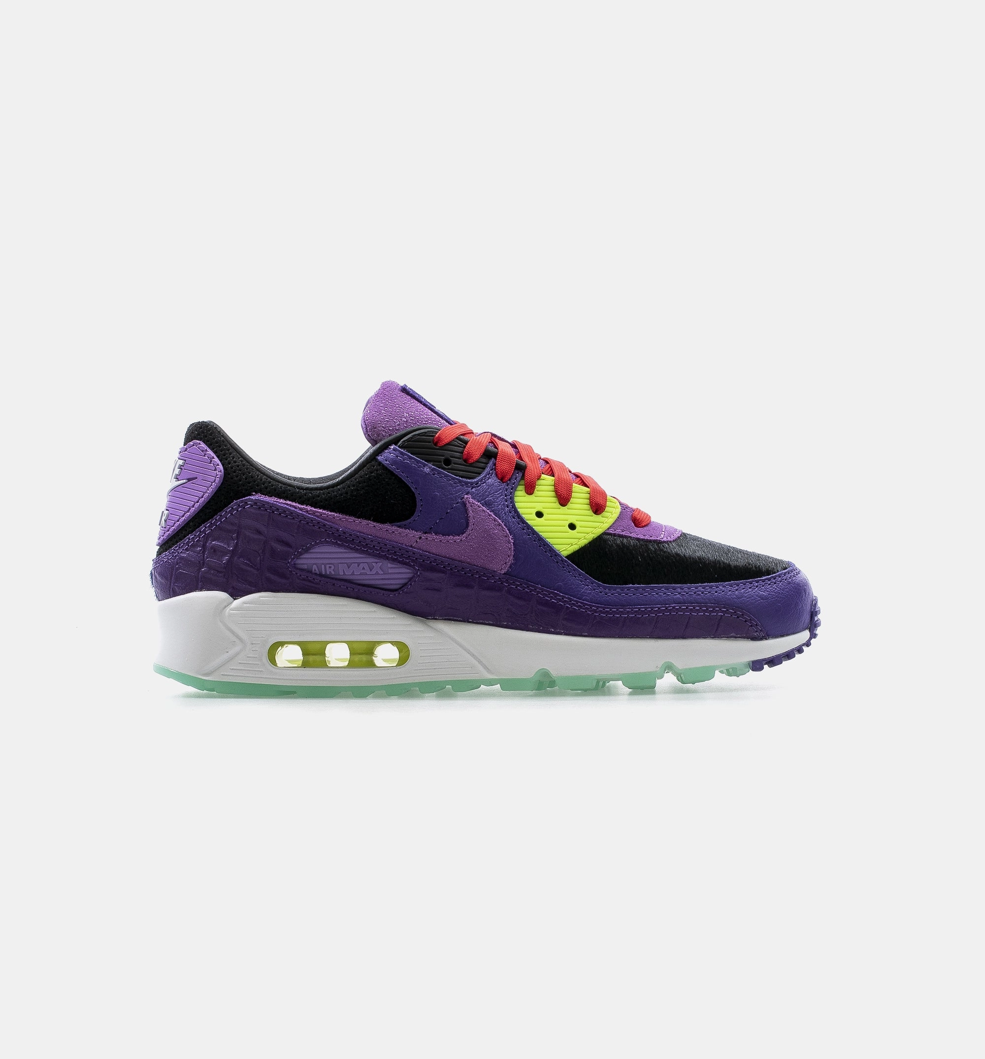 Air Max 90 QS Mashup Mens Running Shoe - Purple/Black/Volt Nike Air Max Basketball Shoe