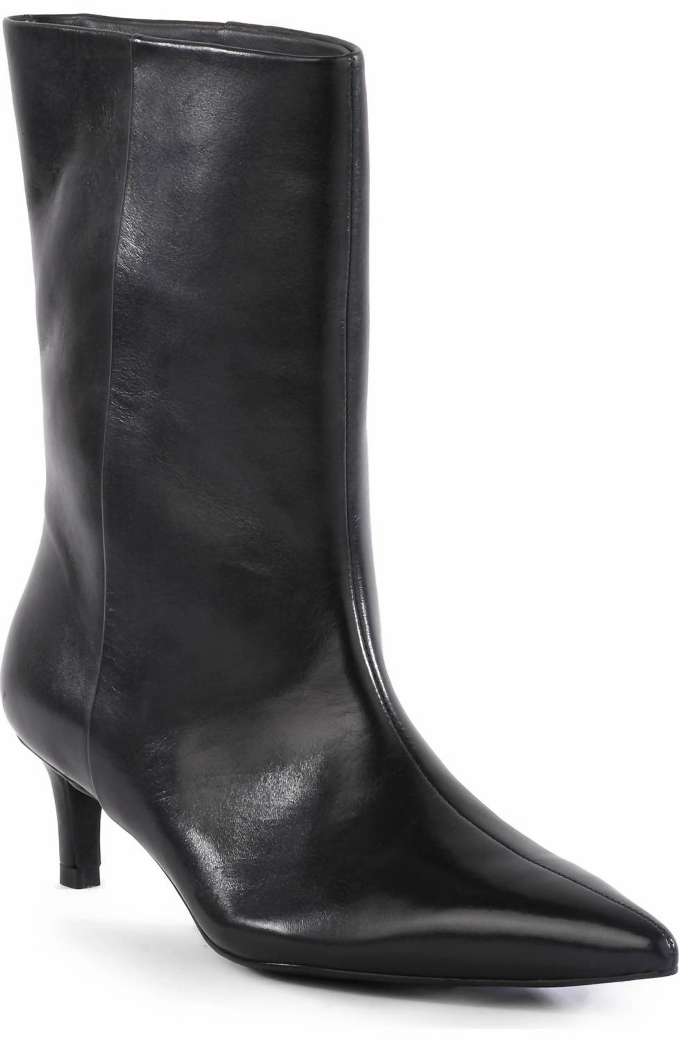 Stylish Rain Boots Women's Game Changer Heeled Boot In Black Leather