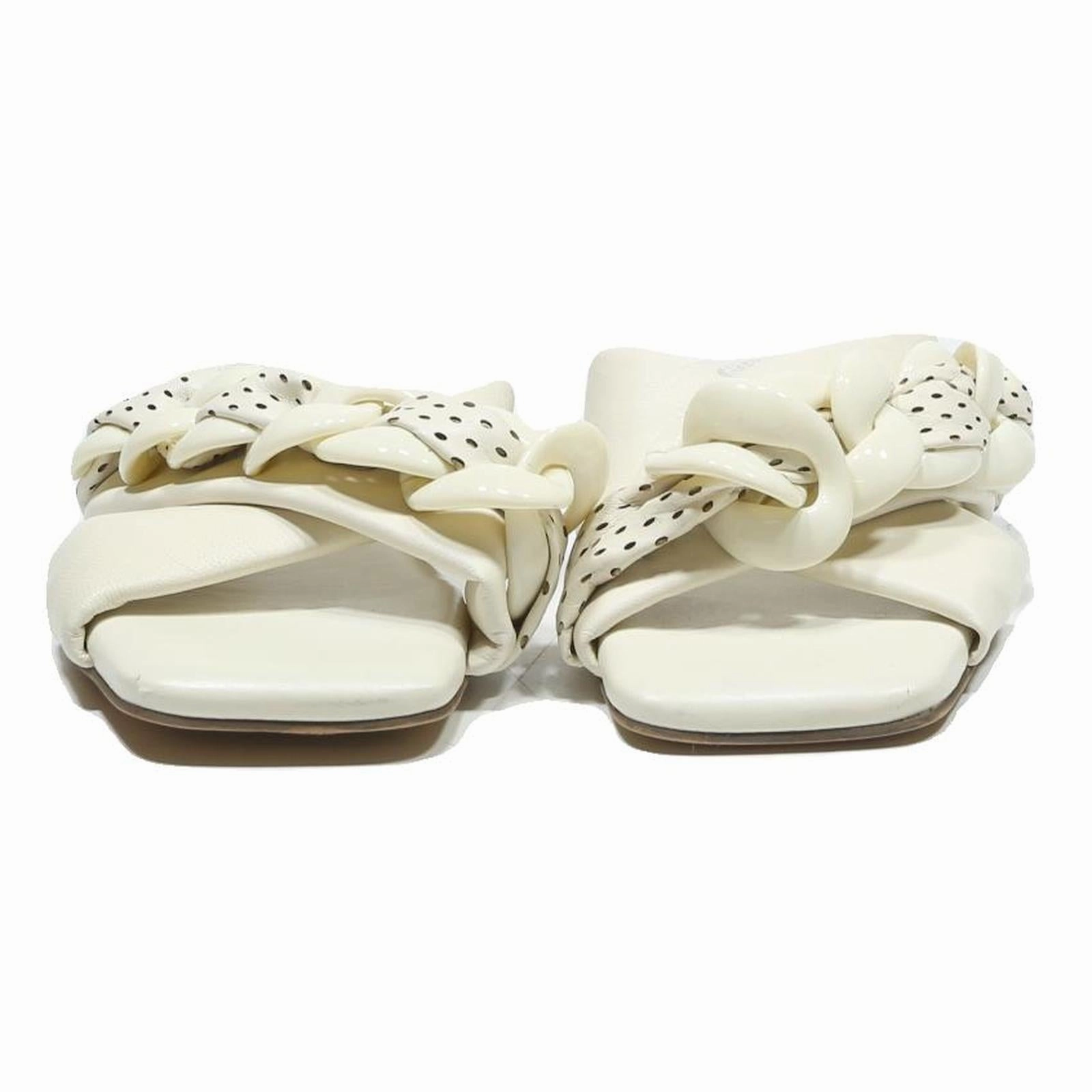 VINCE CAMUTO Womens Leather White Casual Flat Slip On Sandals UK 6 Summer Platforms Sandals