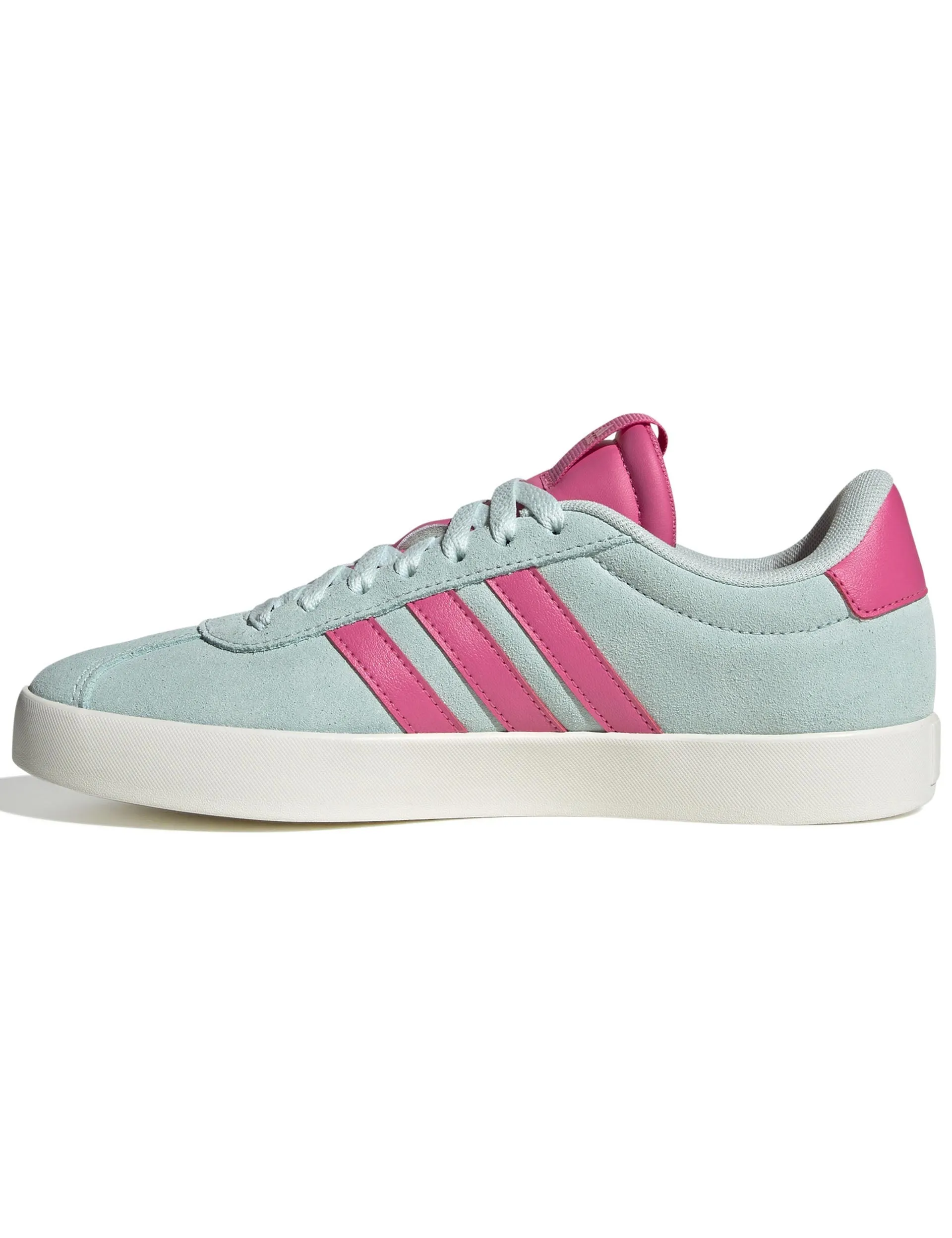 VL Court 3.0 Shoes - Halo Mint/Pulse Magenta/Bliss Pink Casual Shoes With White Soles