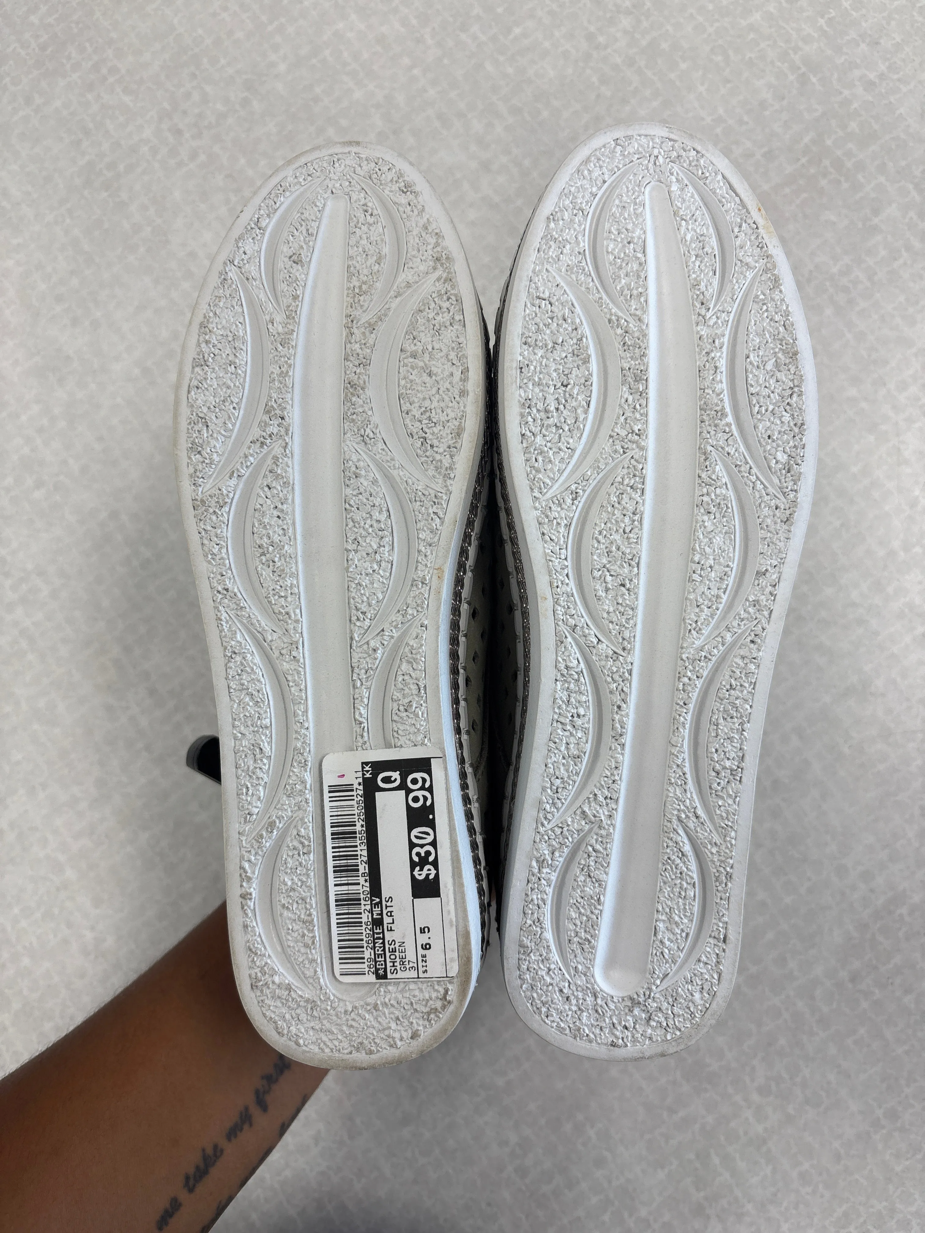 Clear Flat Shoes SHOES FLATS by BERNIE MEV In GREEN, Size: 6.5