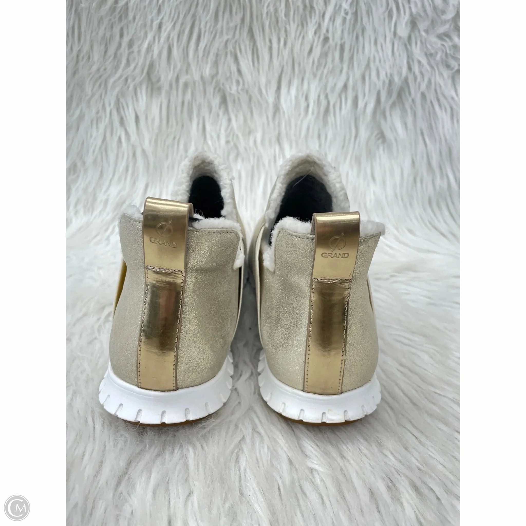 Casual Shoes With Velcro Straps Shoes Sneakers By Cole-haan In Gold, Size: 9