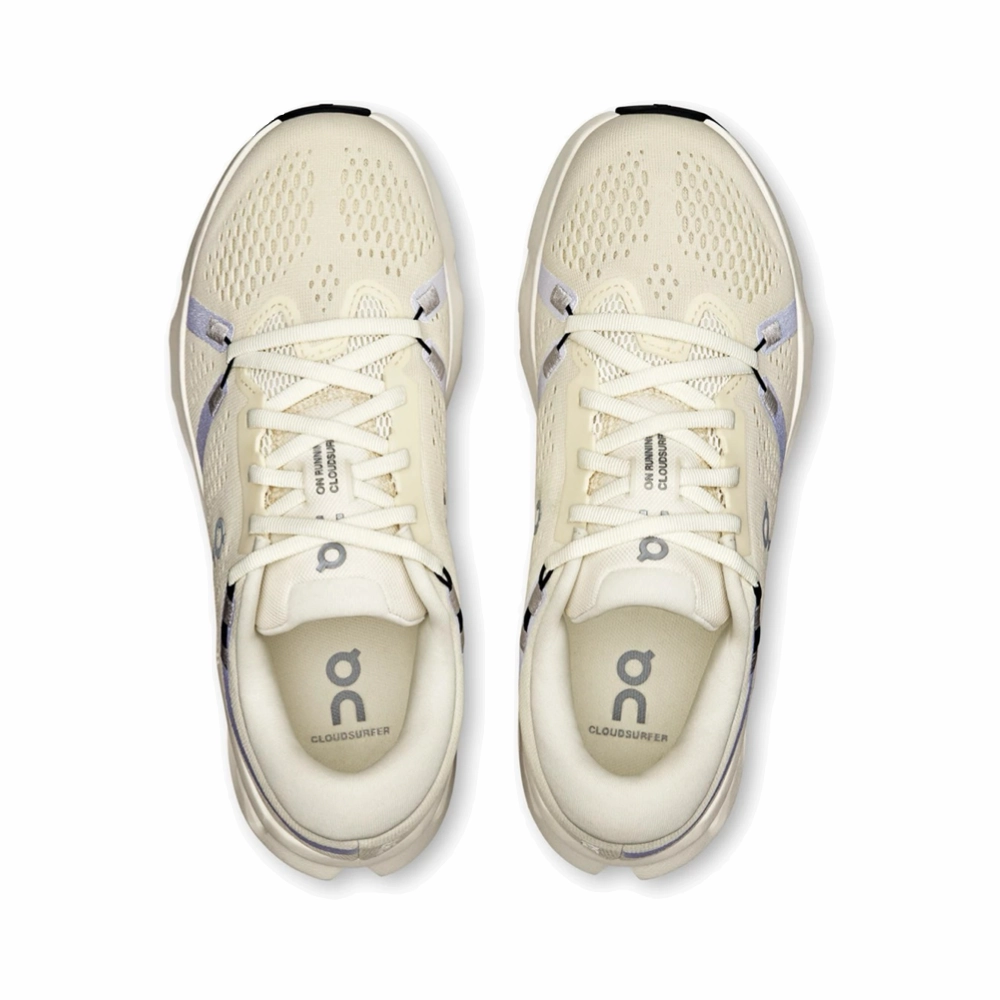 On Women's Cloudsurfer 2 Sneaker in Ivory/Ivory Running Shoes