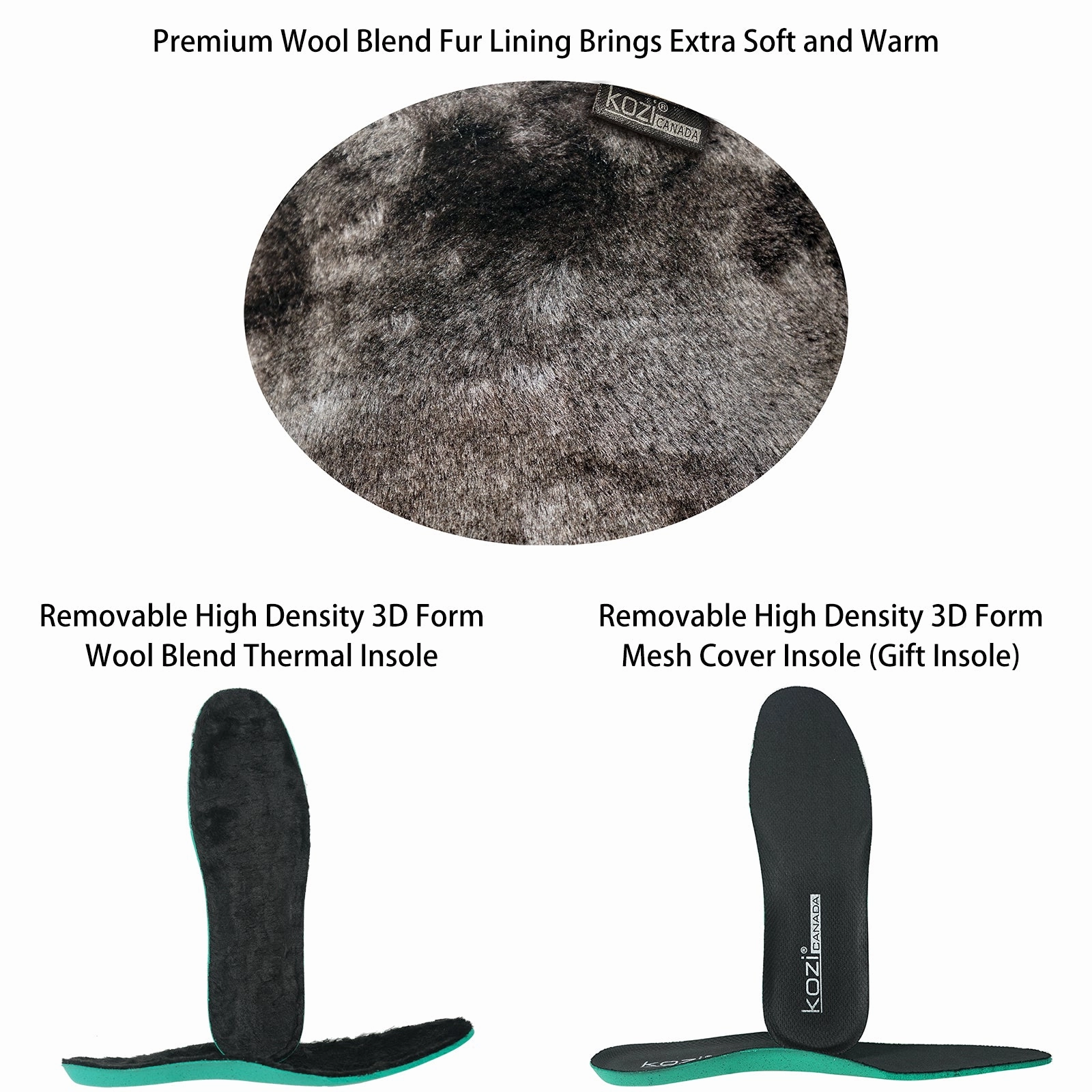 VANGELO Women Winter Fur Boot HF3597 Knee High Casual Boot BLACK Sole Work Boots