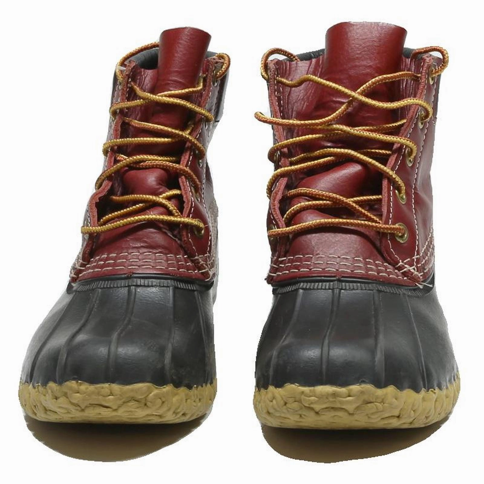 Warm Waterproof Boots LL BEAN Womens Ankle Boots Leather UK 6 Red Black Classic Waterproof Duck Style