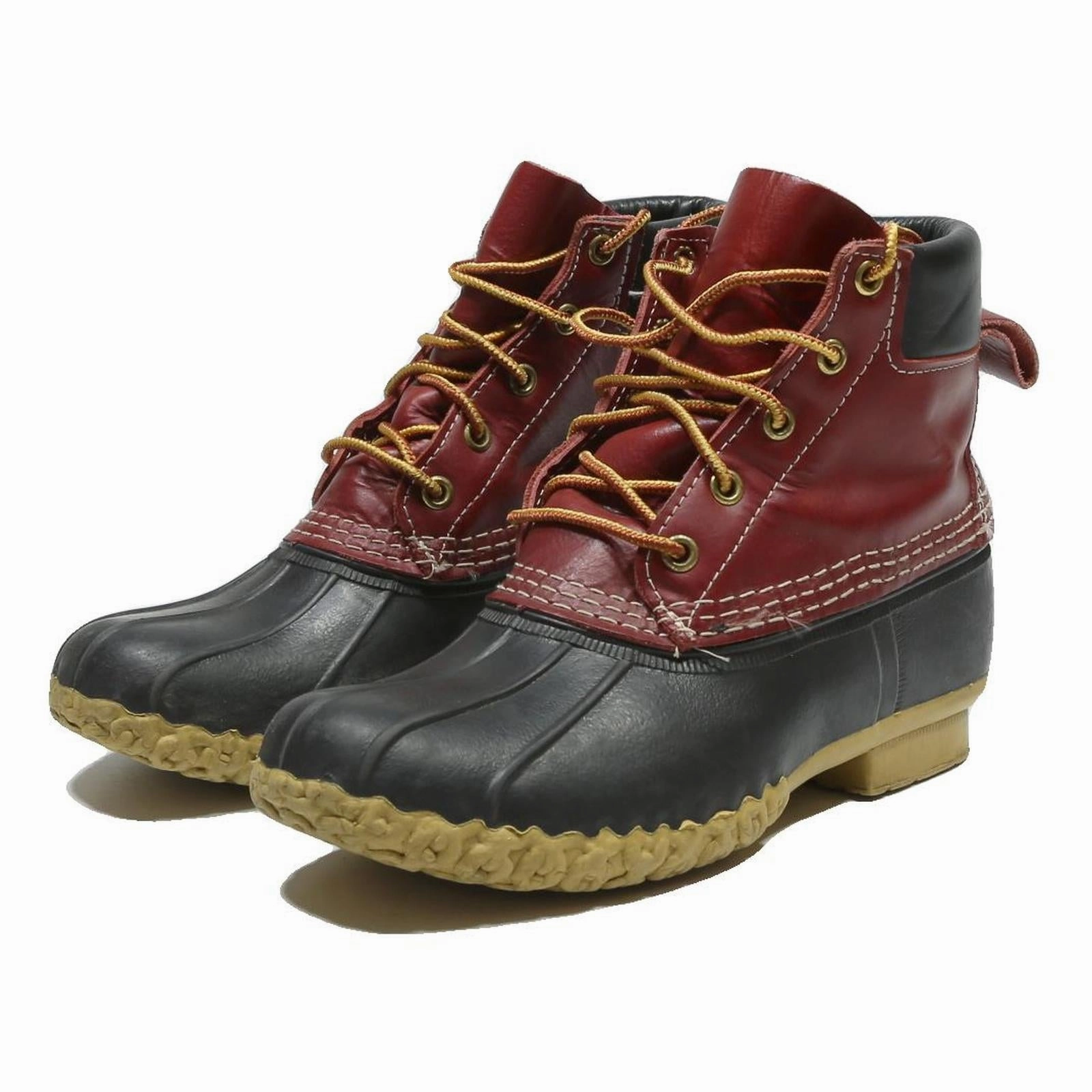 Best Walking Boots Waterproof LL BEAN Womens Ankle Boots Leather UK 6 Red Black Classic Waterproof Duck Style
