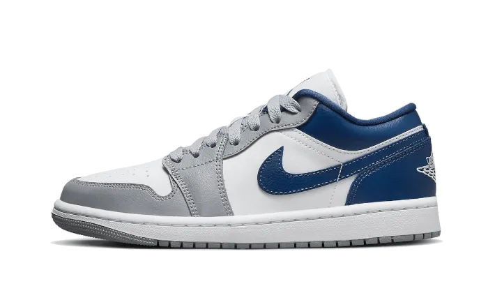 Air Jordan 1 Low White Grey Blue Comfortable Fashion Sneakers
