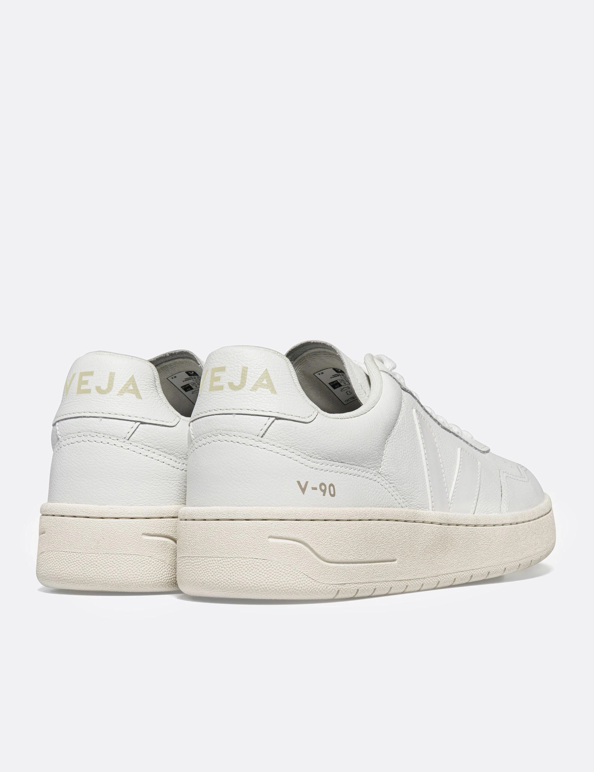 V-90 Leather - White On Casual Shoes