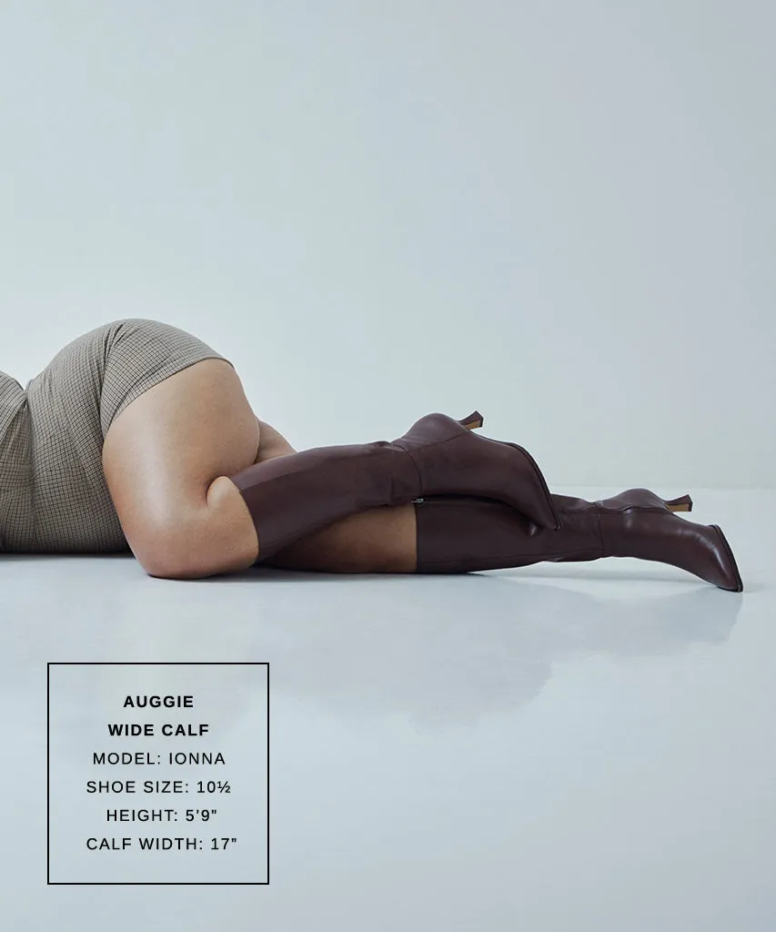 AUGGIE WIDE CALF BOOTS CHOCOLATE LEATHER Mining Boots