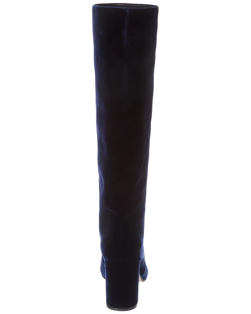 Gianvito Rossi 85 Velvet Knee-High Boot Gray Timberland Boots