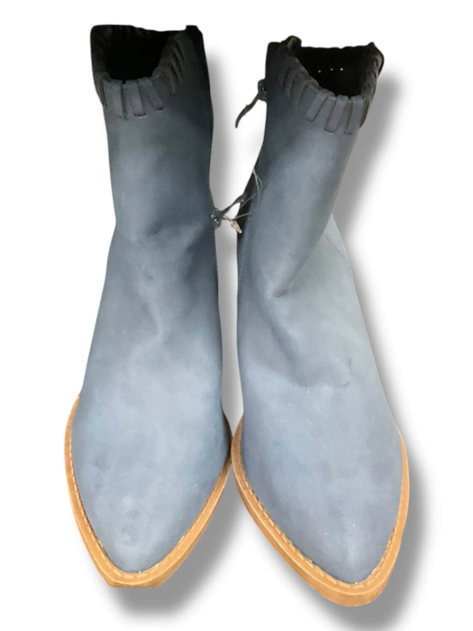 Comfortable Waterproof Boots Boots Ankle Heels By Forever In Navy, Size: 6.5