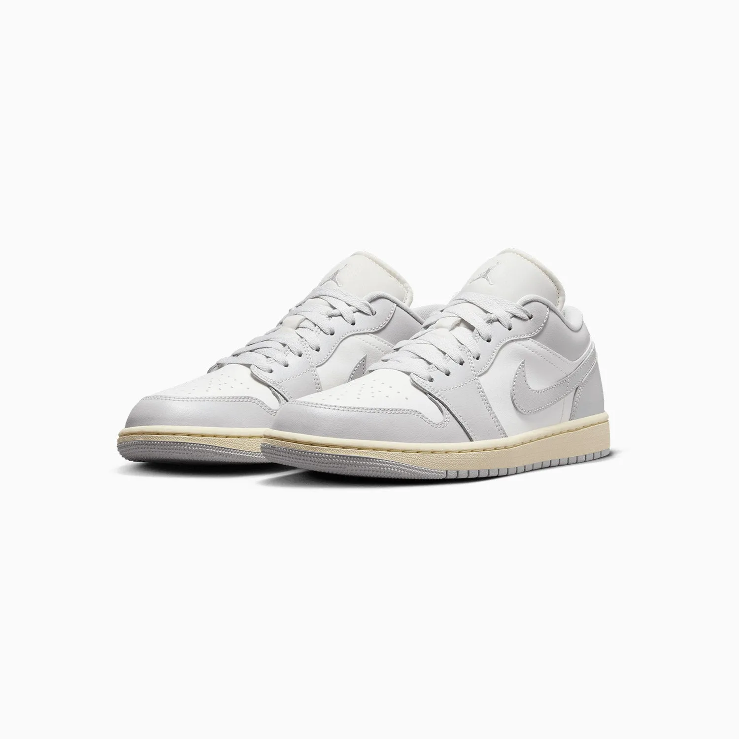 Women's Air Jordan 1 Low "Light Grey Sail" Construction Sneakers
