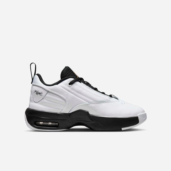 Platform Walking Sneakers Nike Kid's Jordan Max Aura 6 Shoes - White / Black / Metallic Gold