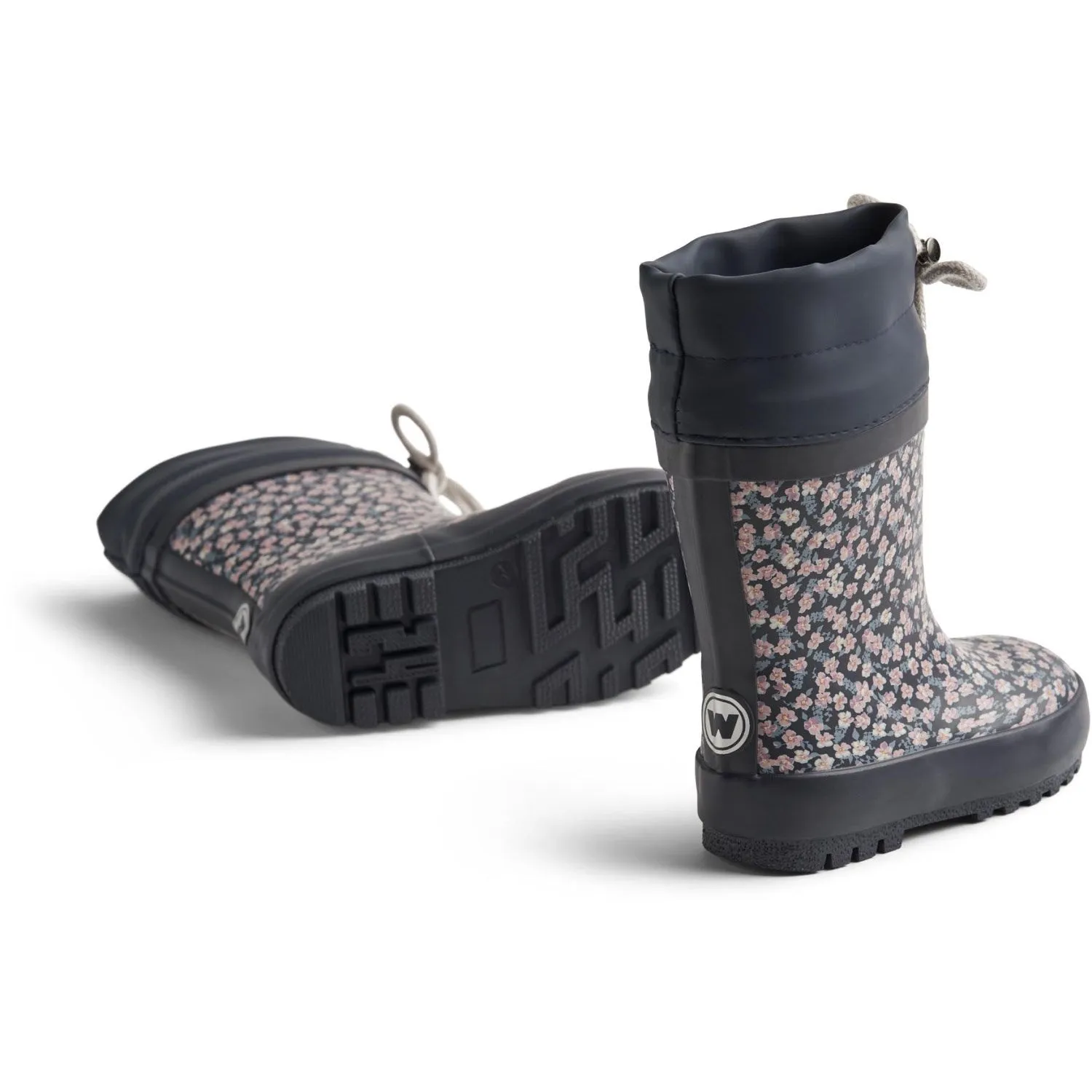 Mickey Mouse Boots Military Wheat Raining Flowers Rubber Boot Thermo Print