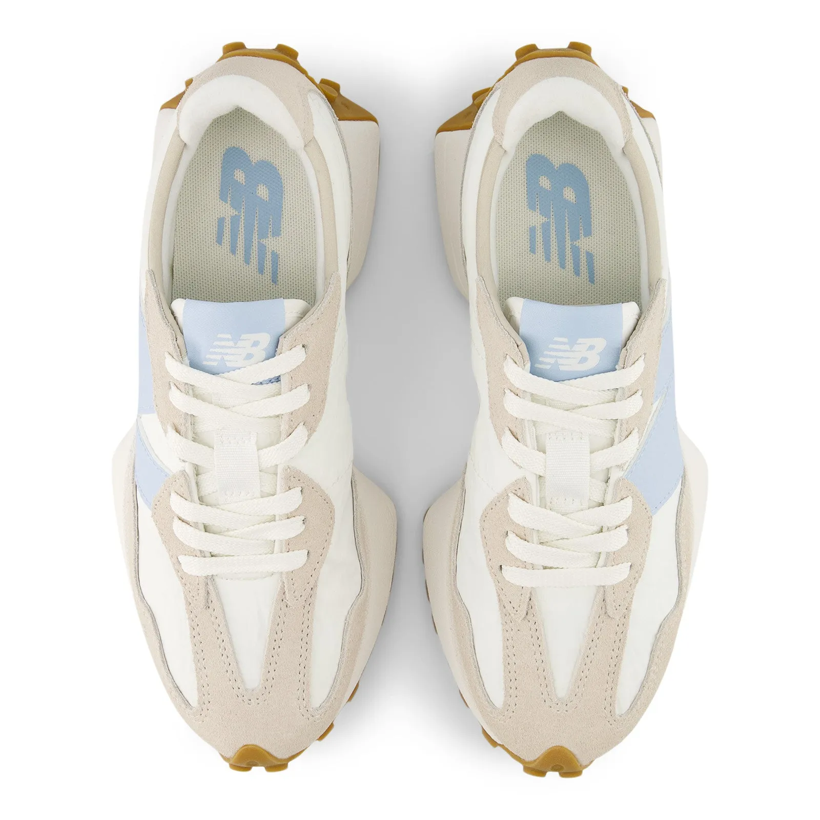 Wmns 327 'Sea Salt Light Chrome Blue' Green New Balance Women's Shoes