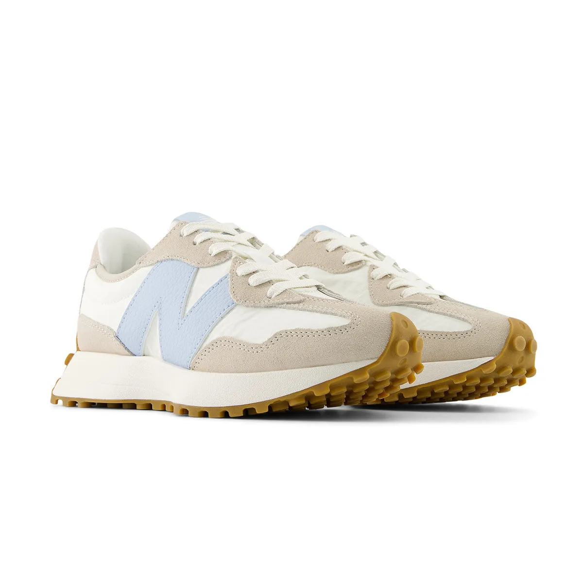New Balance Tennis Shoes Amazon Wmns 327 'Sea Salt Light Chrome Blue'