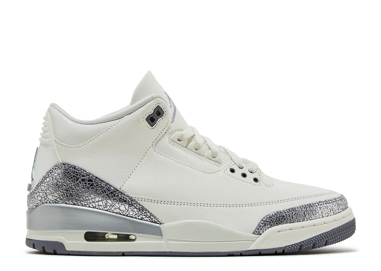 Wmns Air Jordan 3 Retro "Sail Cement Grey" (Wilmington Location) Shoelaces For Sneakers