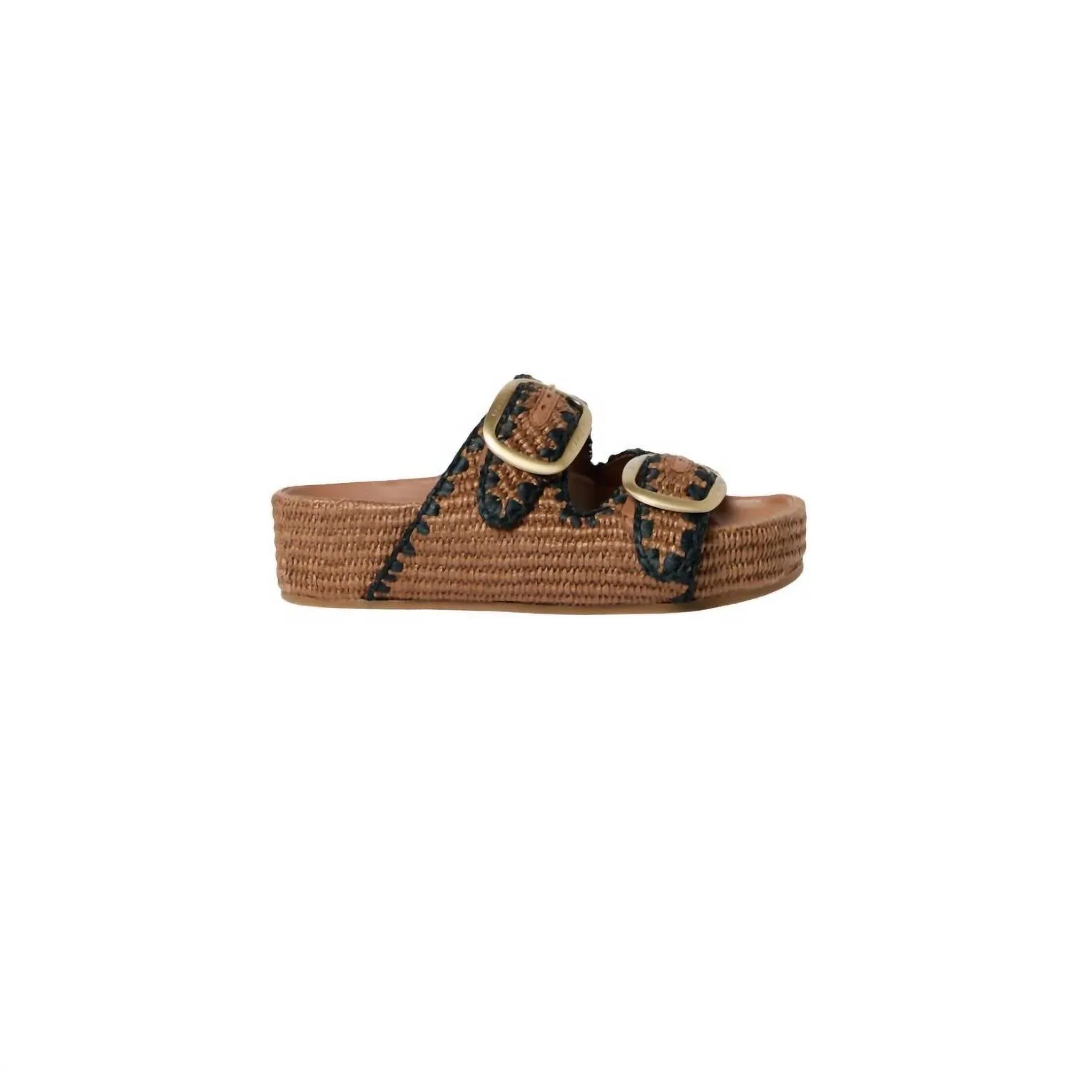 Greek Sandals Gr Women Theo Two Band Sandal In Brown/black