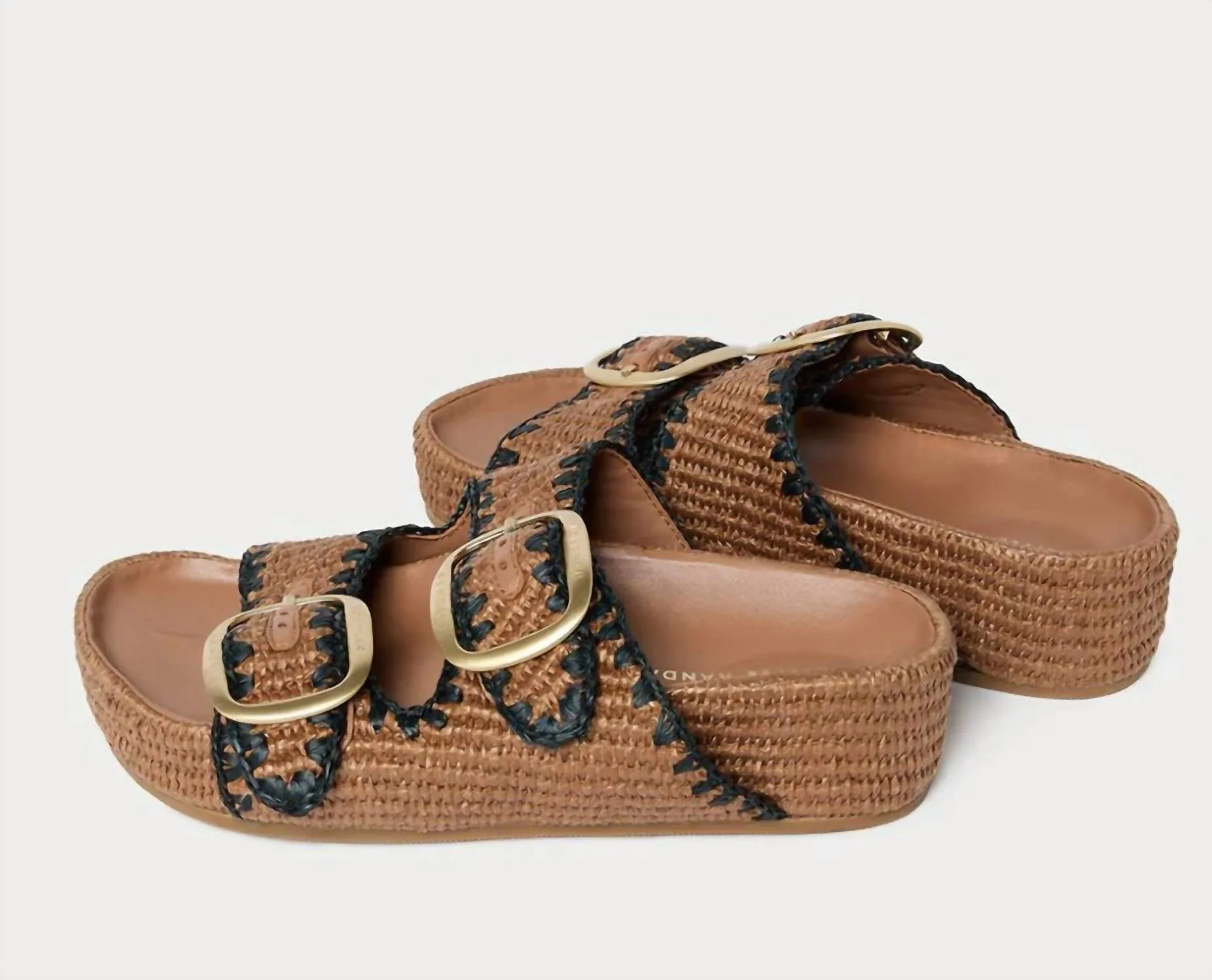 Women Theo Two Band Sandal In Brown/black Sandals Sales