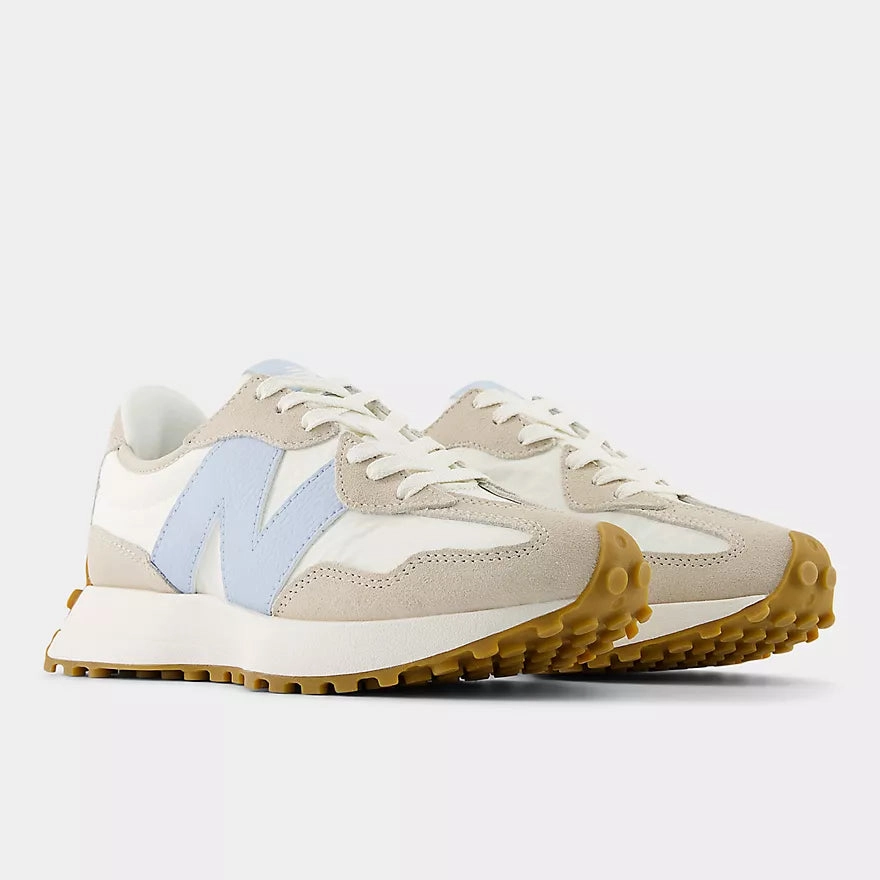 Women's 327 New Balance 550 White With Rain Cloud