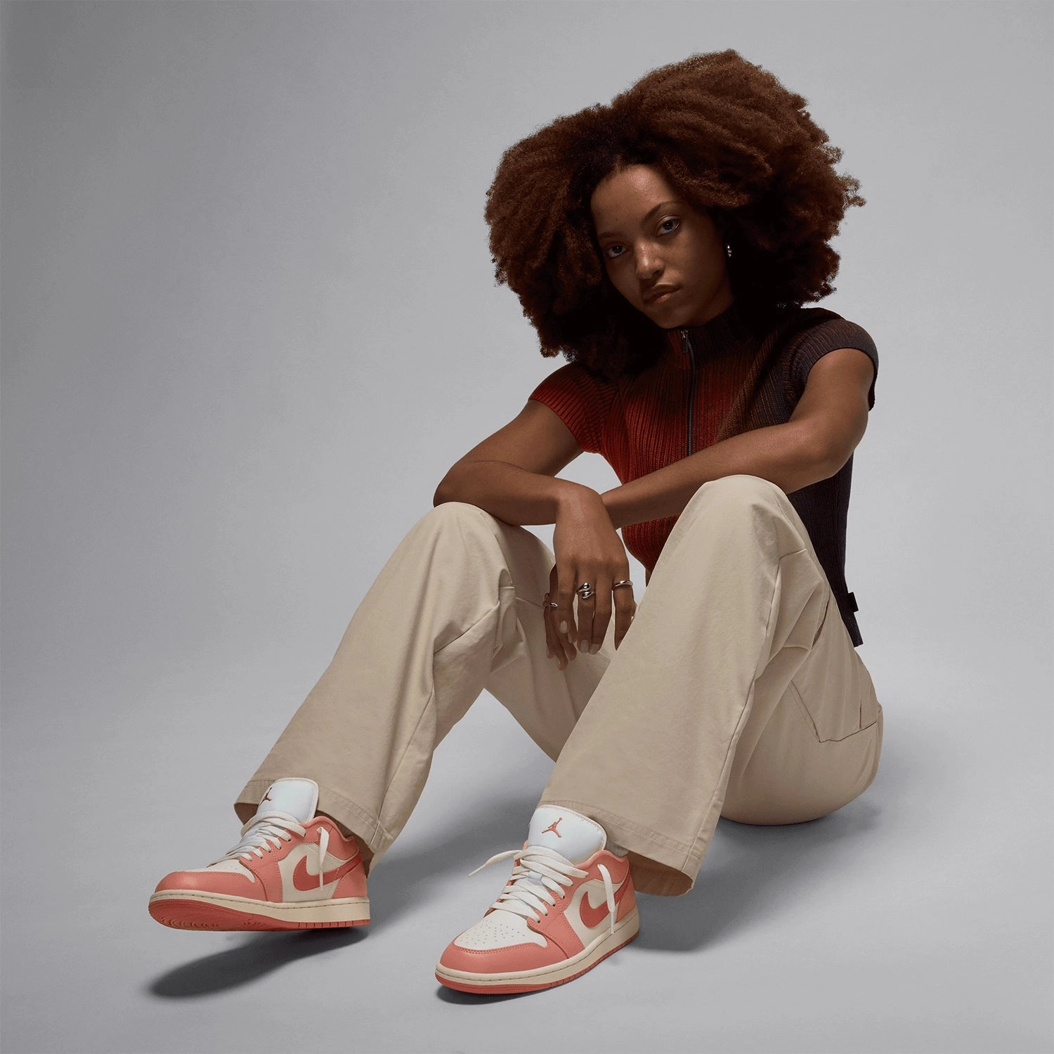 Women's Air Jordan 1 Low "Madder Root" Secured Sneakers