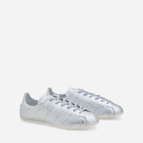 Adidas Soccer Shoes Laceless Women's Stan Smith Lo Pro Silver Metallic | Grey One | Cloud White