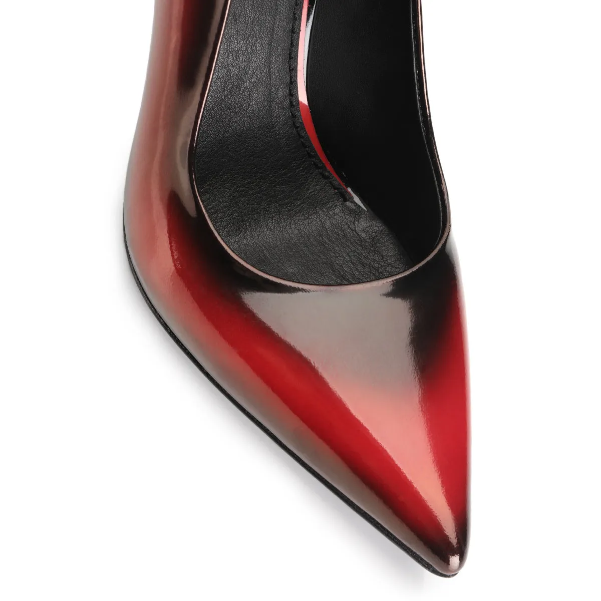 Walmart Casual Shoes Women's Black & Red Patent Leather Pump