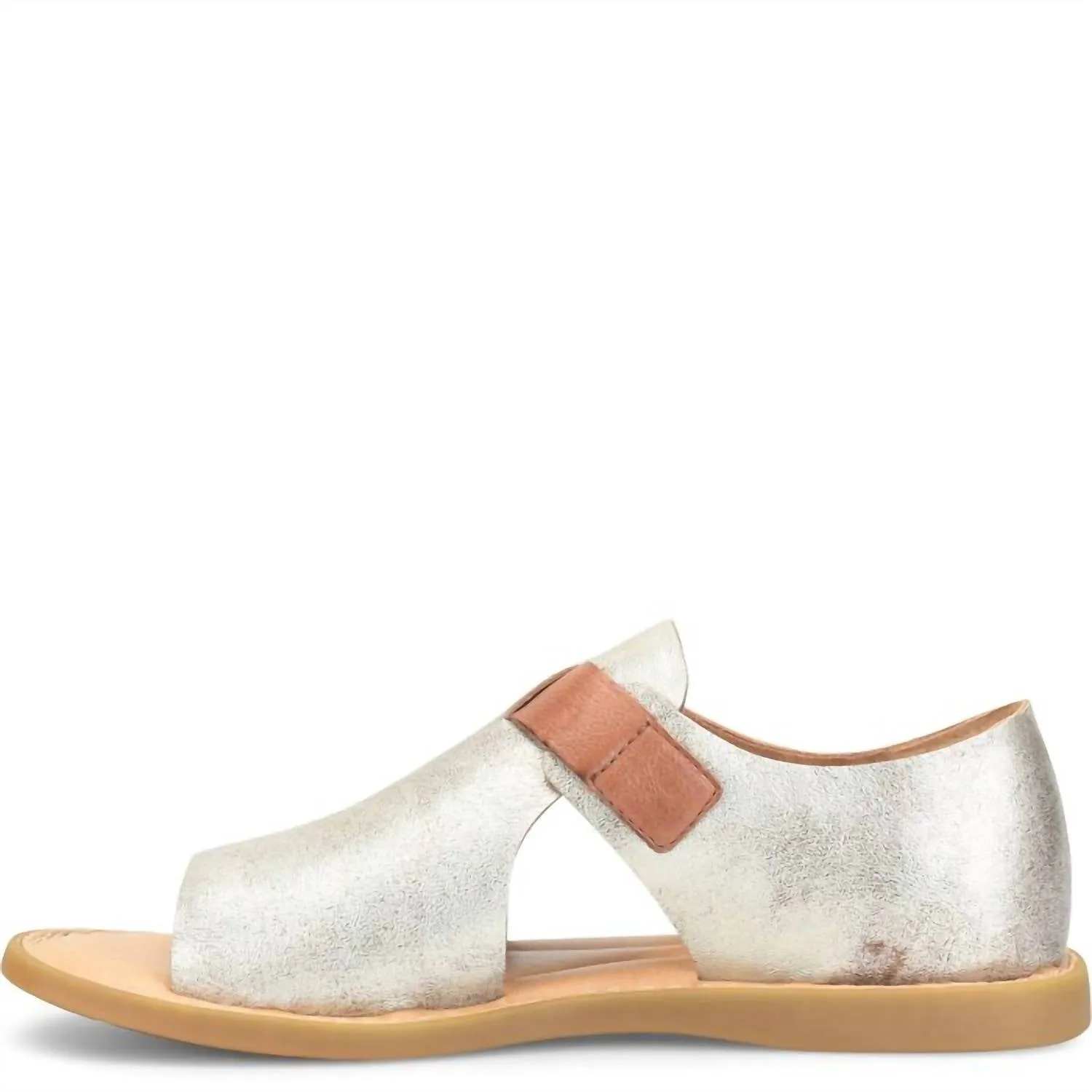 Slide In Sandals Women's Ivey Flat Sandals In Light Gold Panna Cotta Metallic