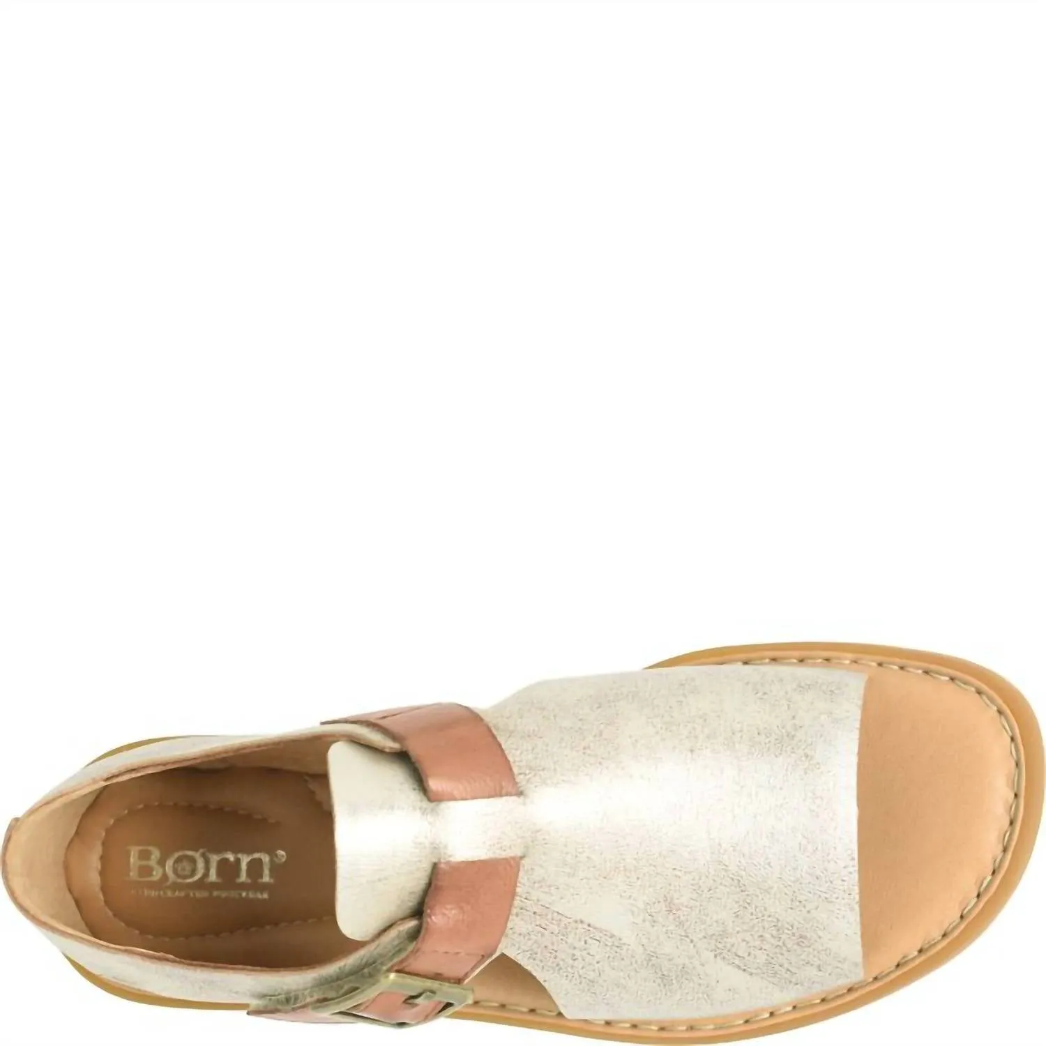Sandals For Yoga Women's Ivey Flat Sandals In Light Gold Panna Cotta Metallic